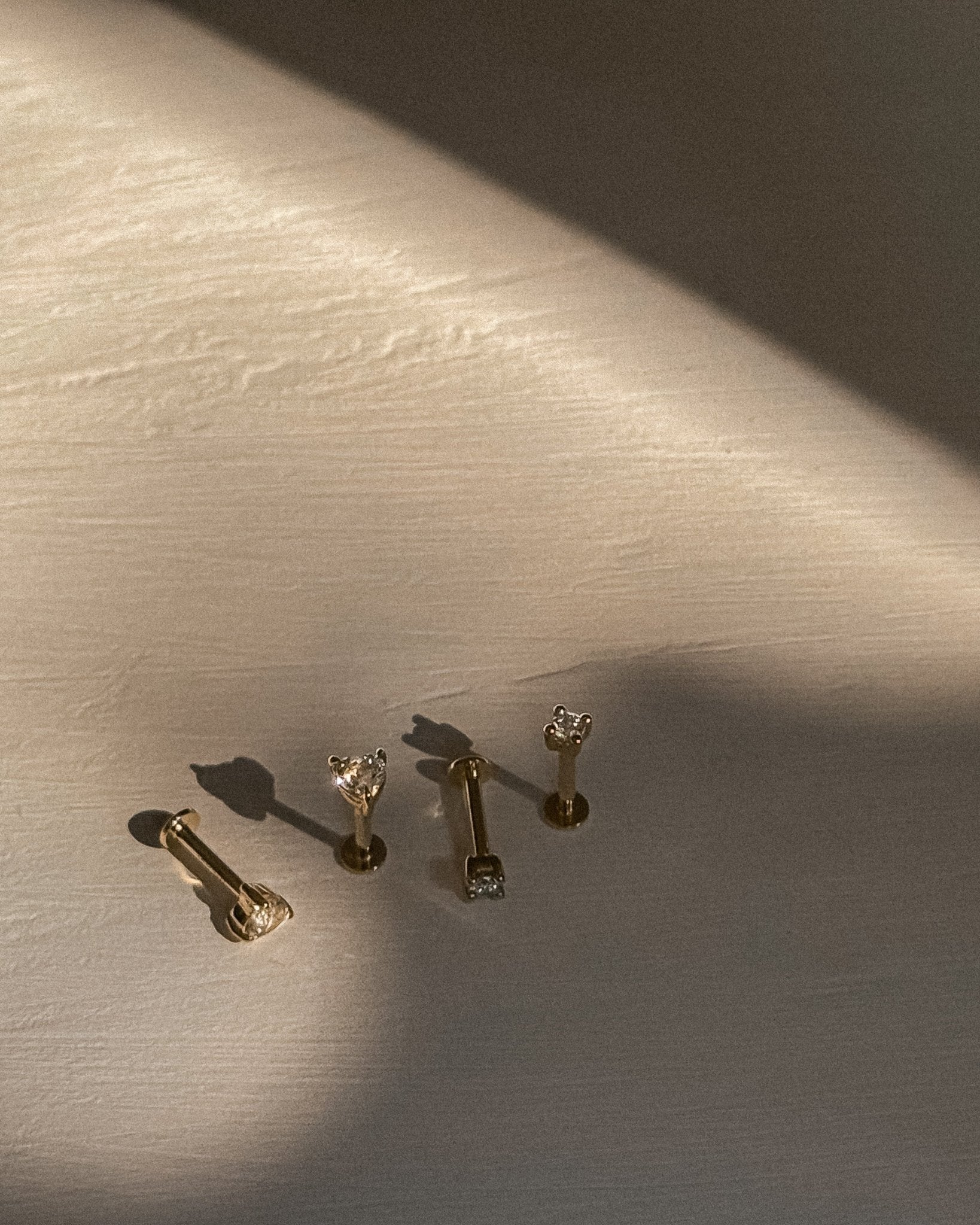 Amora Heart Cartilage Flatback Stud - Midori Jewelry Co.