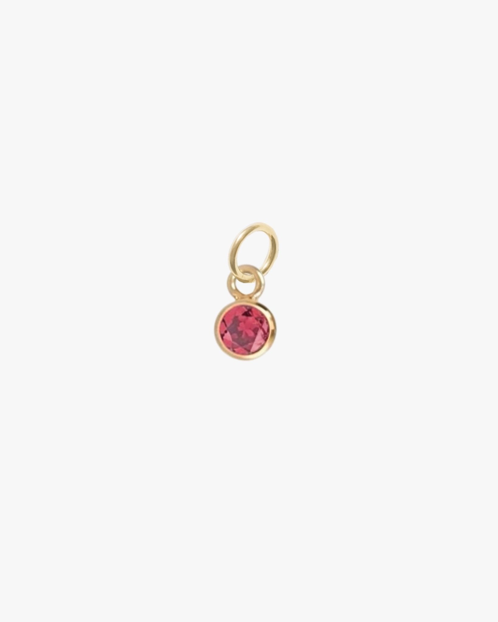 Birthstone Round Charm - Midori Jewelry Co.