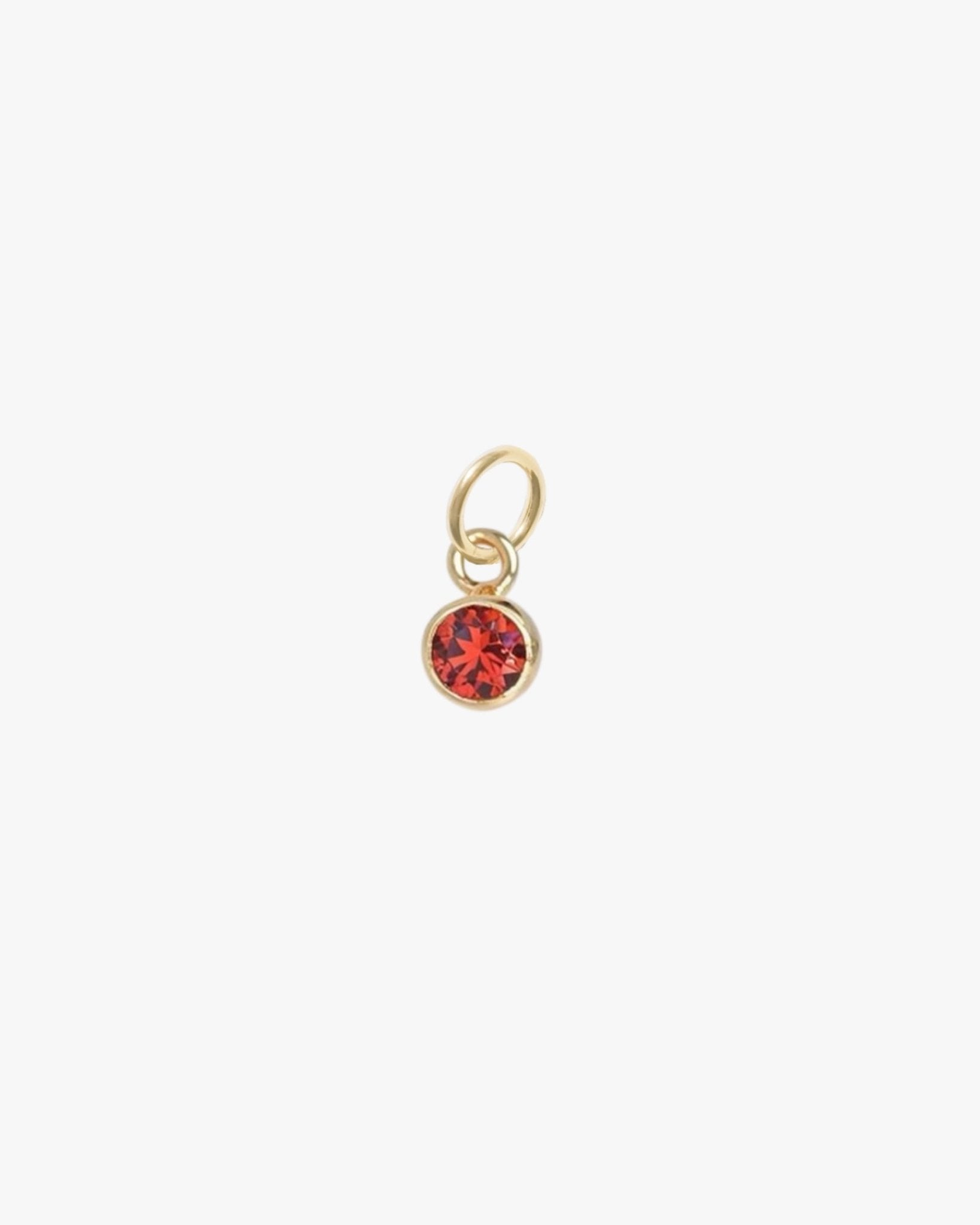 Birthstone Round Charm - Midori Jewelry Co.