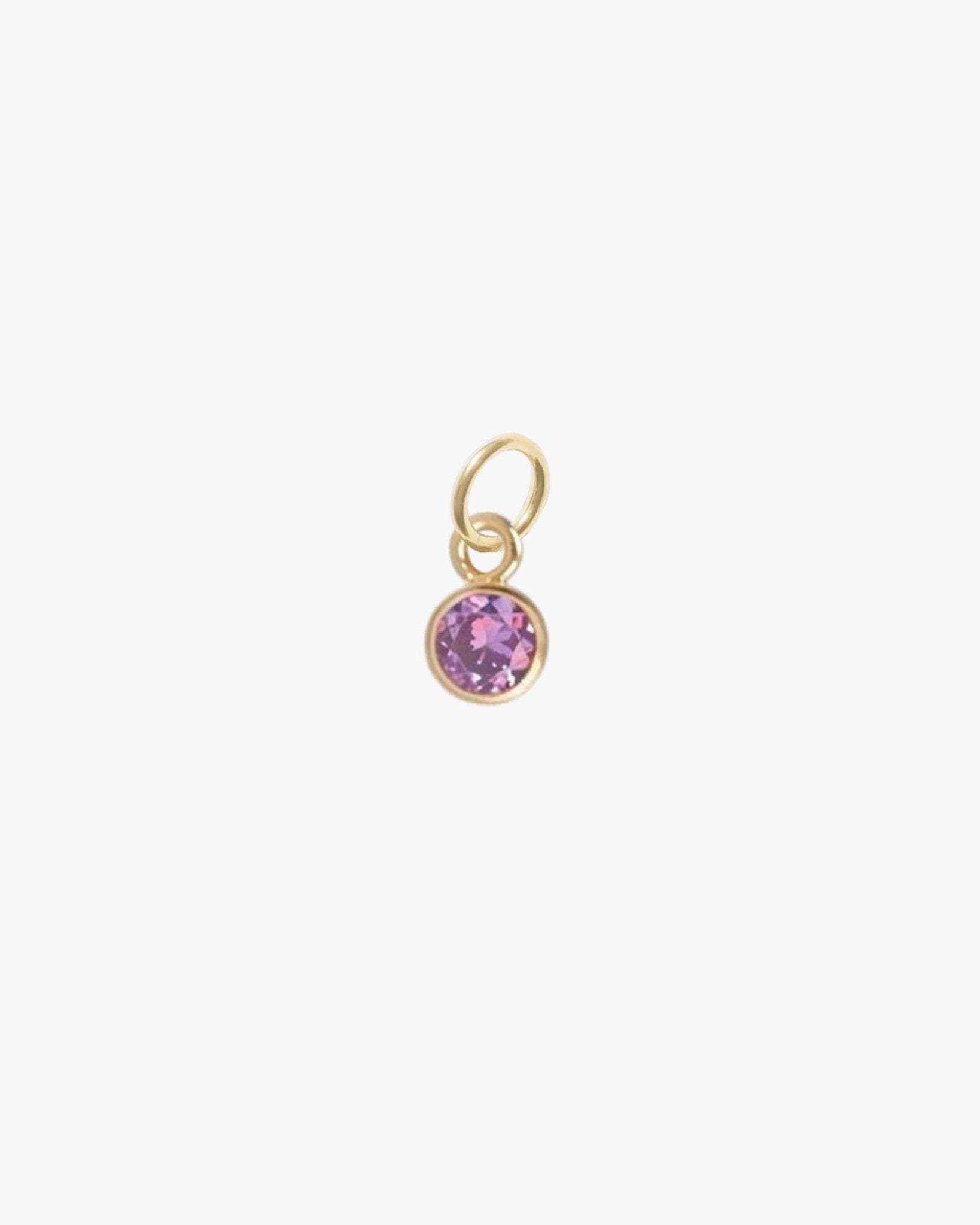 Birthstone Round Charm - Midori Jewelry Co.