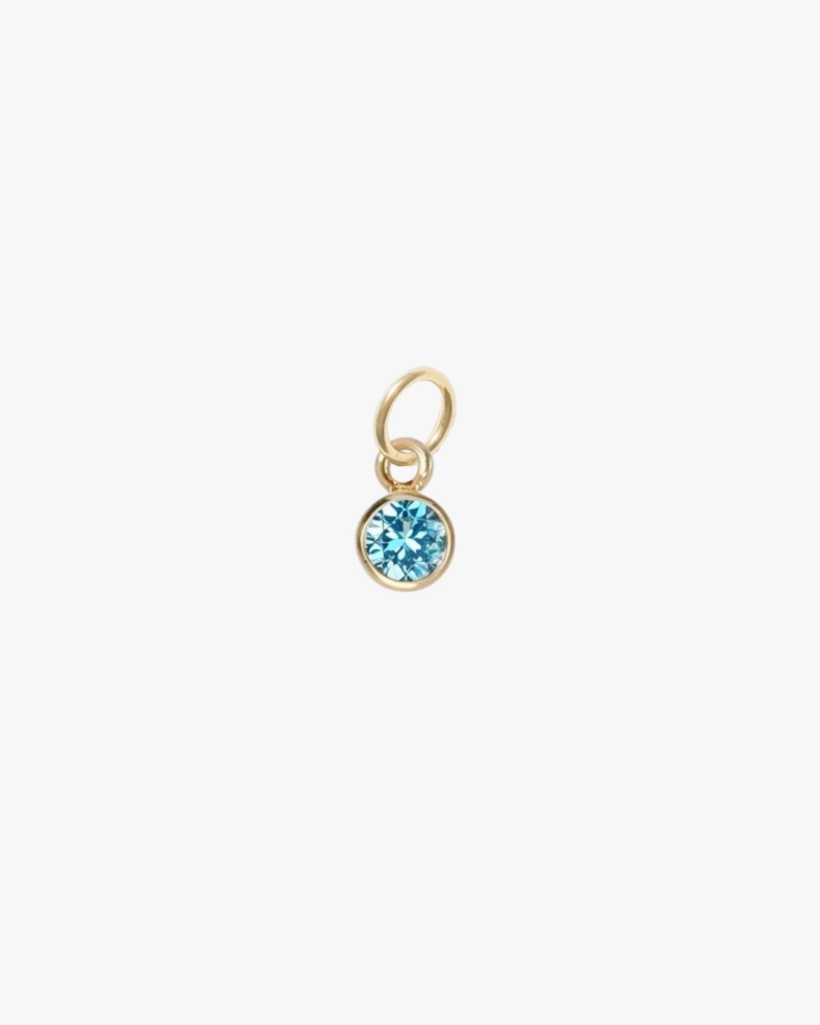 Birthstone Round Charm - Midori Jewelry Co.