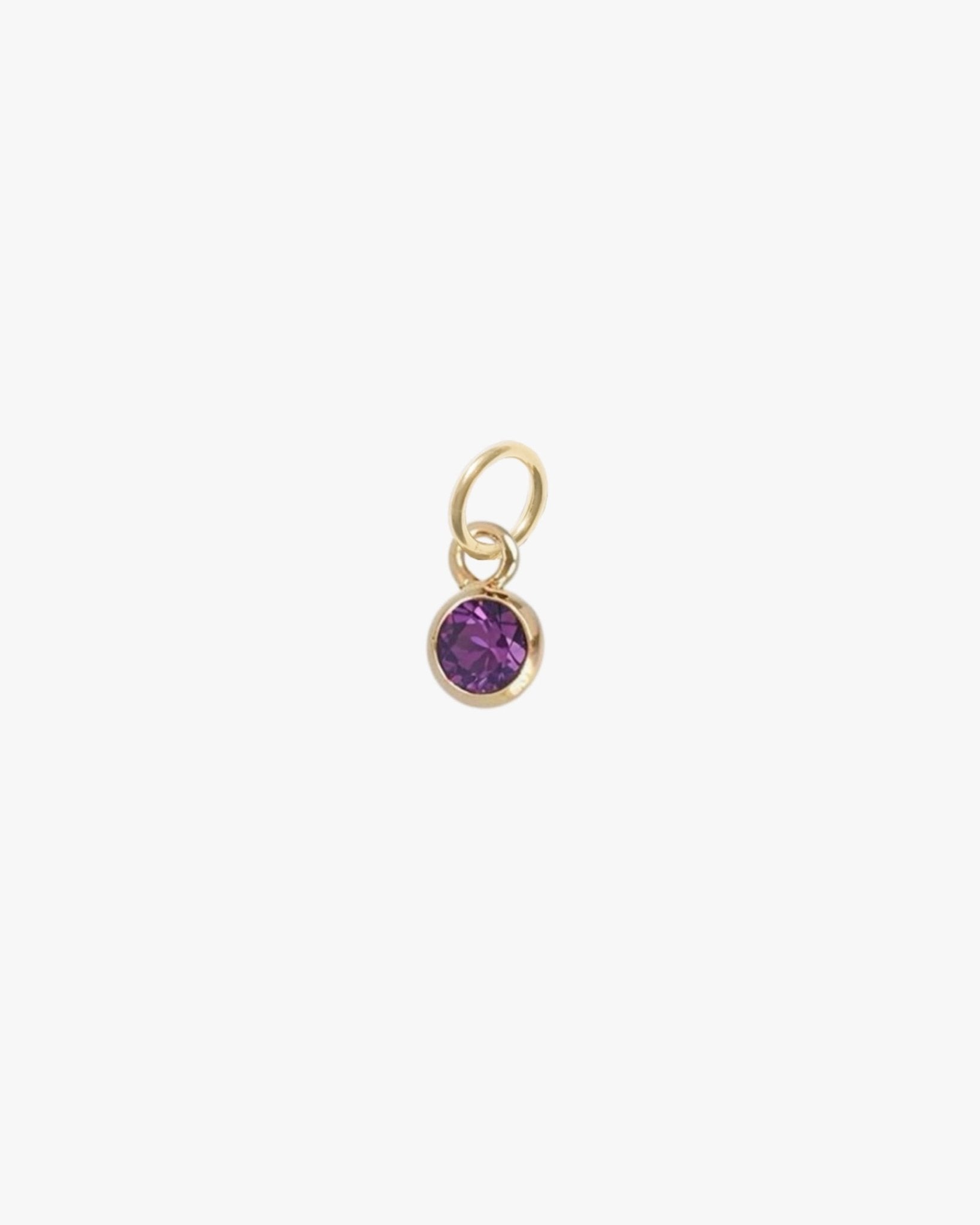 Birthstone Round Charm - Midori Jewelry Co.