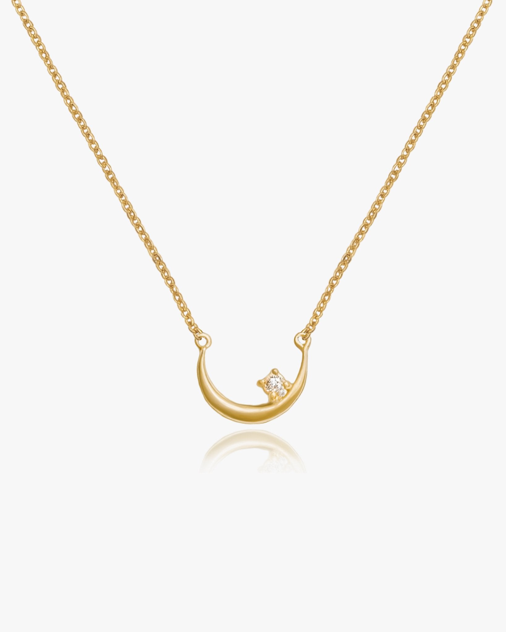 Crescent Moon Choker in Vermeil - Midori Jewelry Co.