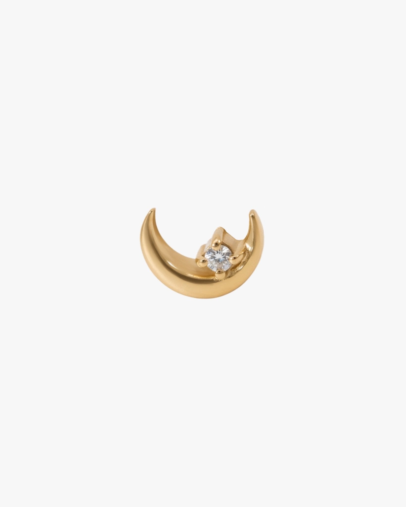 Crescent Moon Stud - Midori Jewelry Co.
