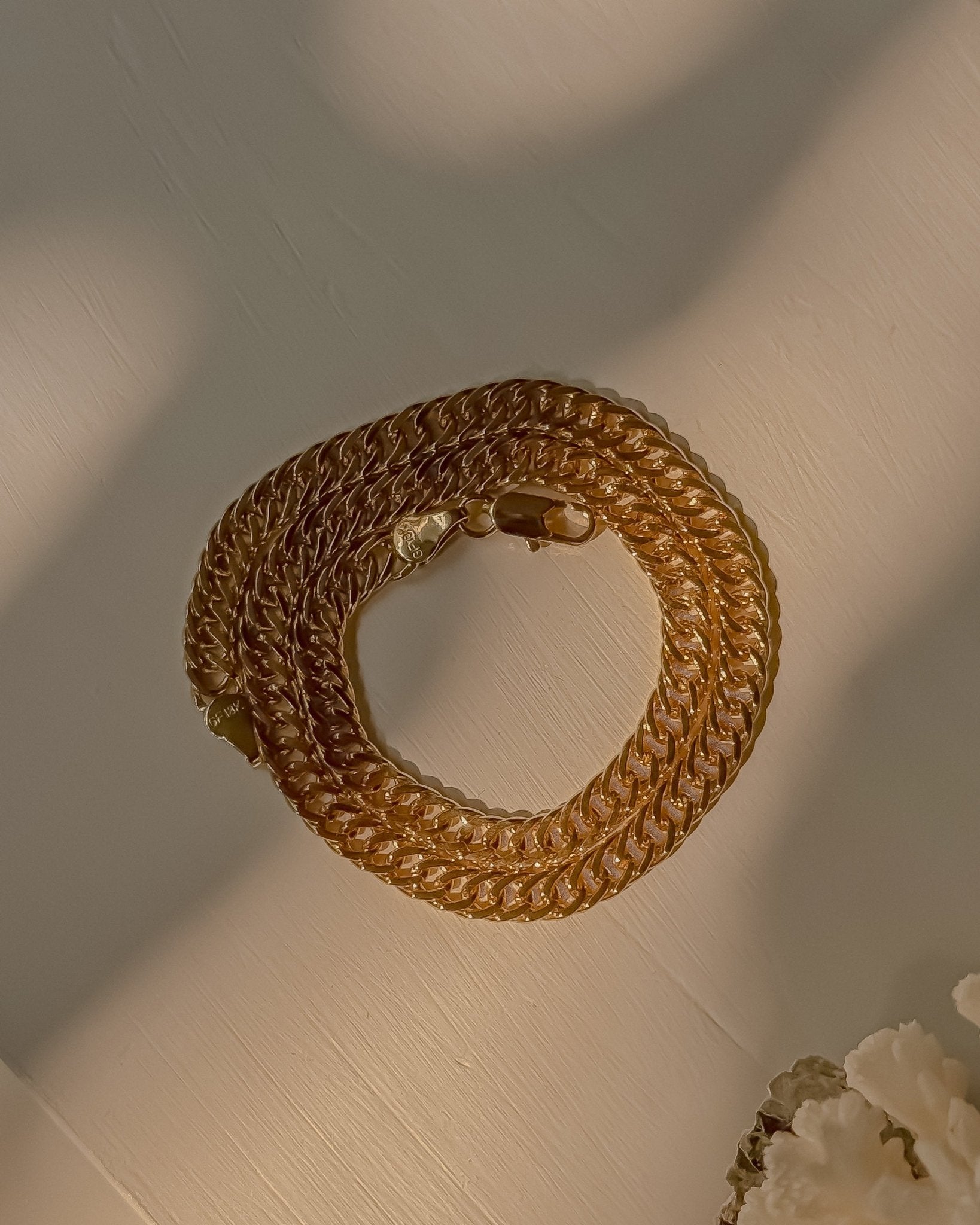 Double Cuban Chain Choker - Midori Jewelry Co.