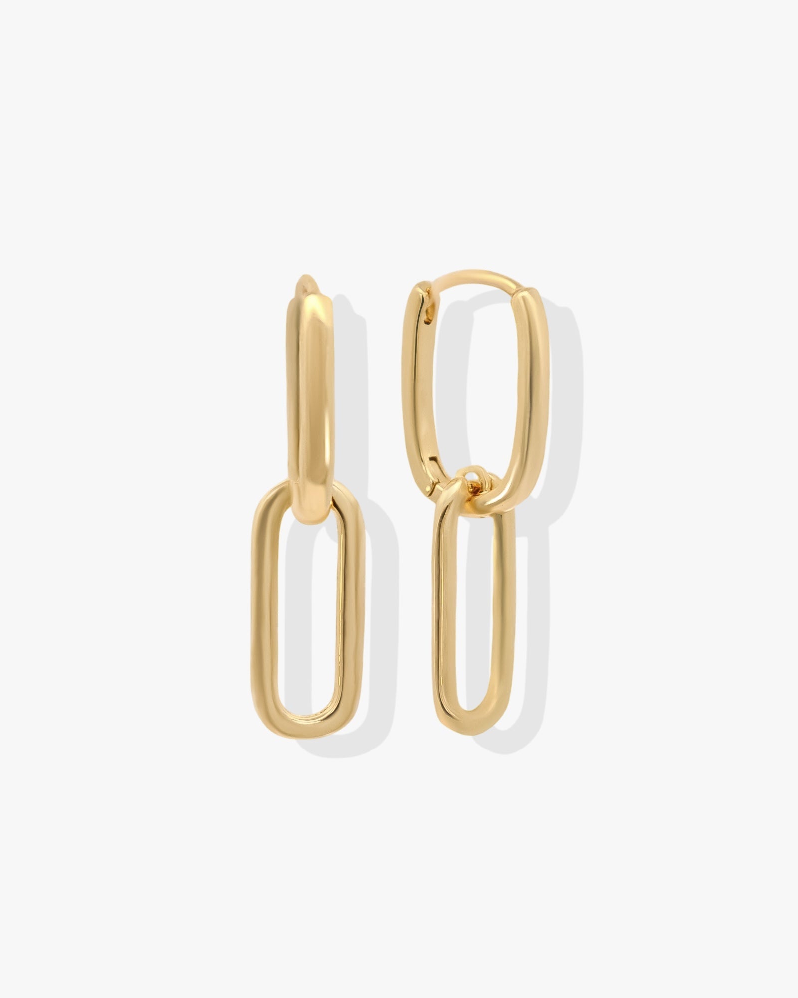 Esmée Oblong Link Hoops - Midori Jewelry Co.