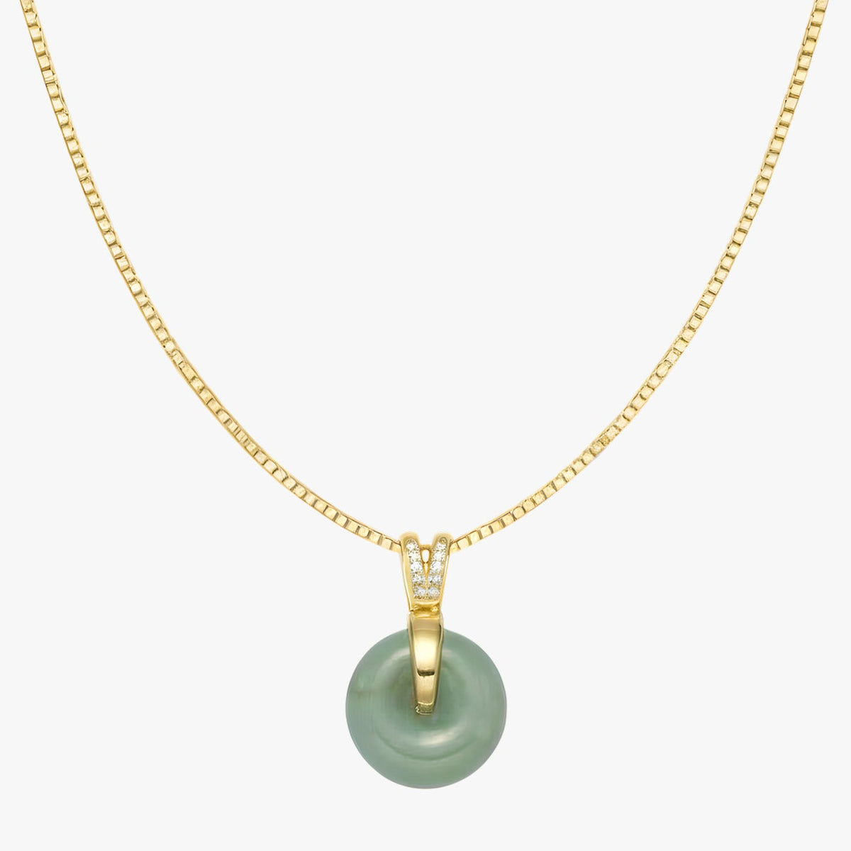 Gold-Filled Jade Pendant Necklace | Midori Jewelry Co
