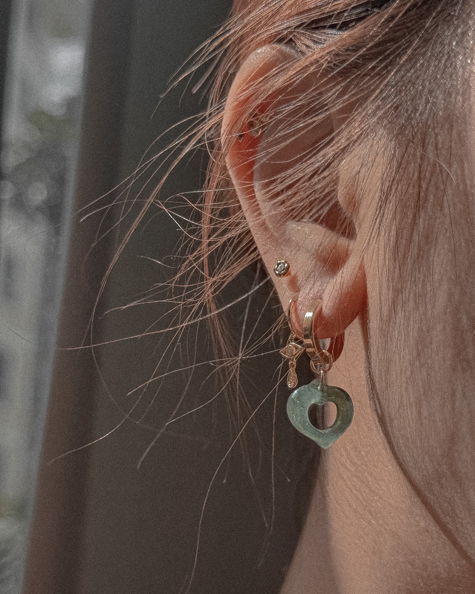 Heart Jade Charm - Midori Jewelry Co.