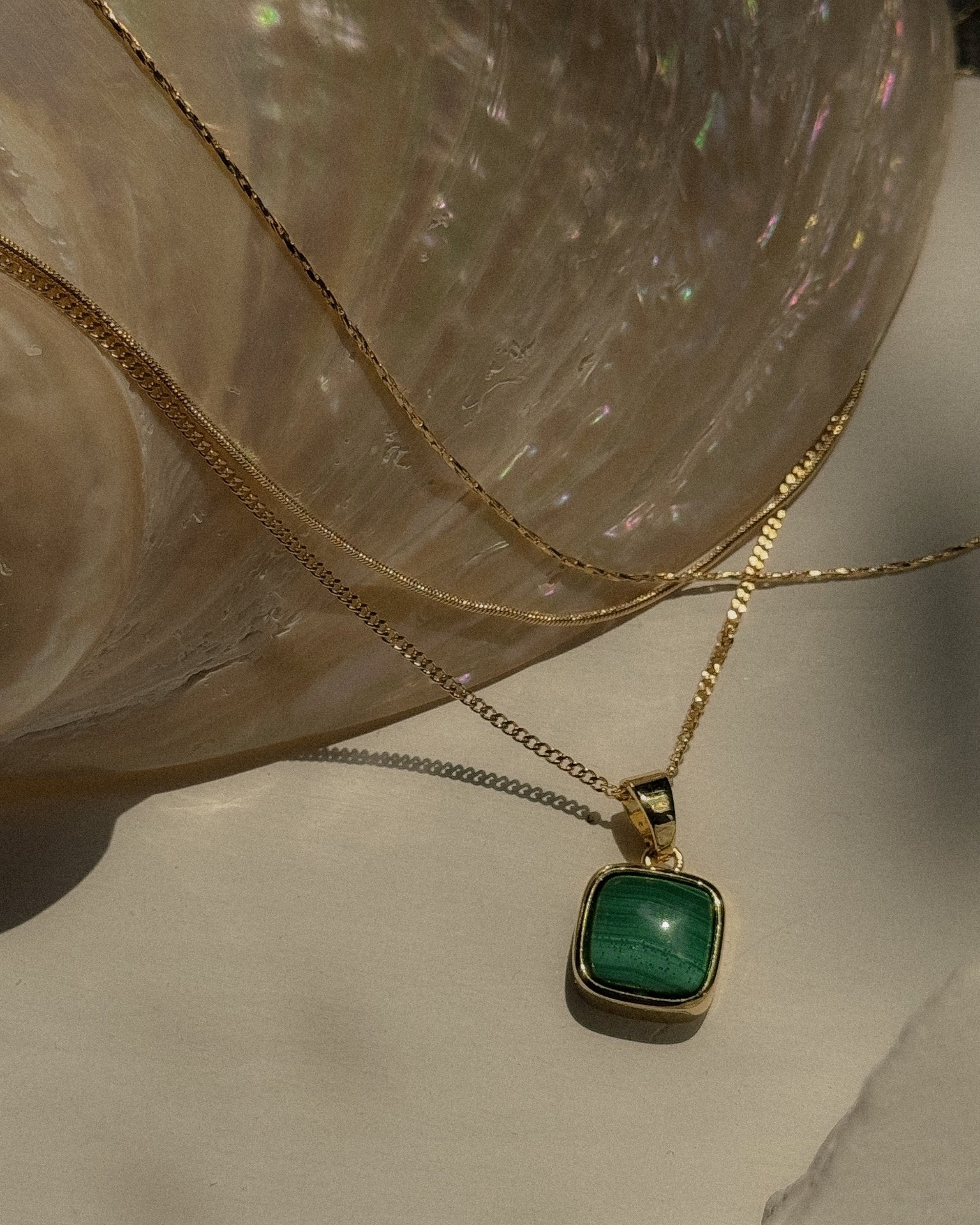 Juniper Malachite Pendant Necklace - Midori Jewelry Co.
