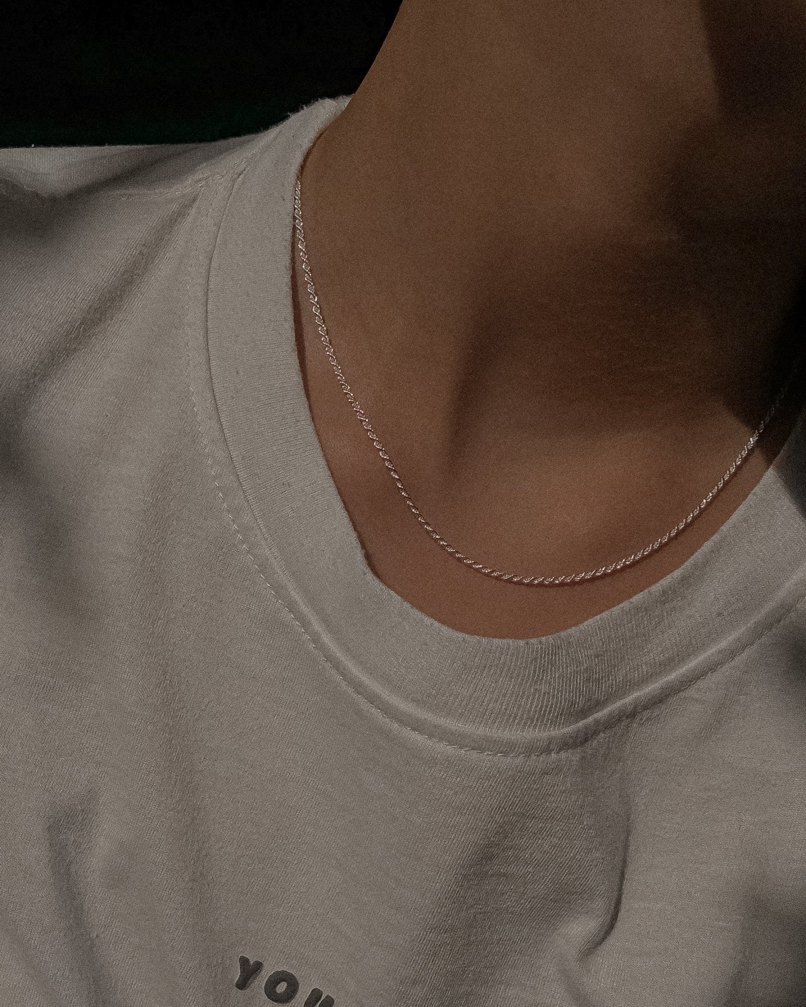 Lola Rope Chain Necklace in Silver - Midori Jewelry Co.