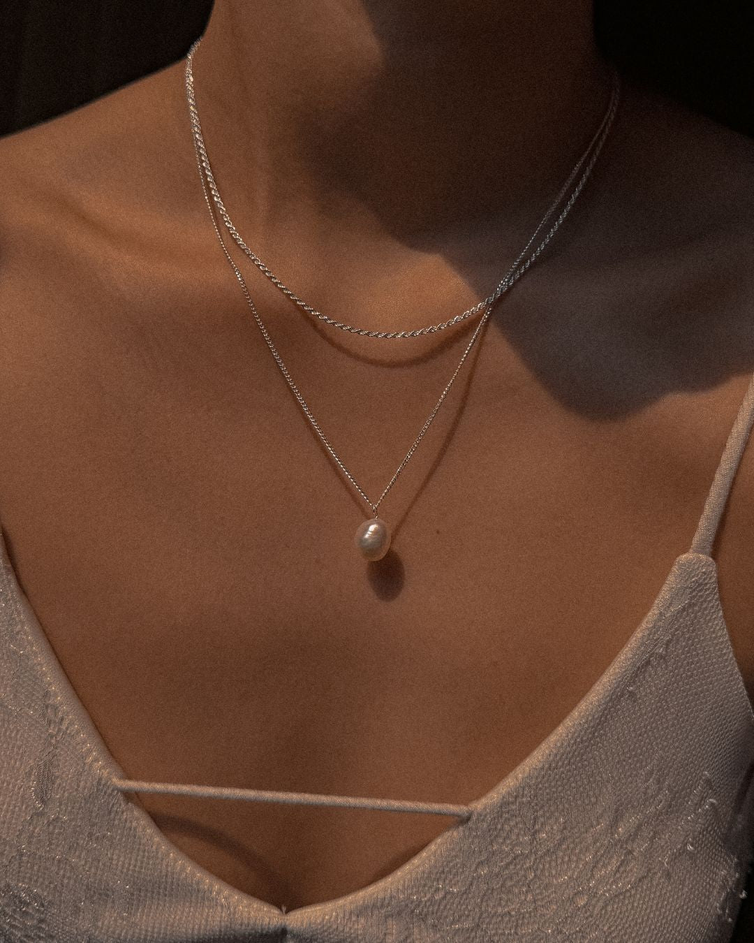 Lola Rope Chain Necklace in Silver - Midori Jewelry Co.