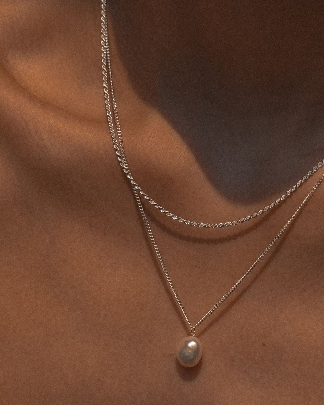 Lola Rope Chain Necklace in Silver - Midori Jewelry Co.