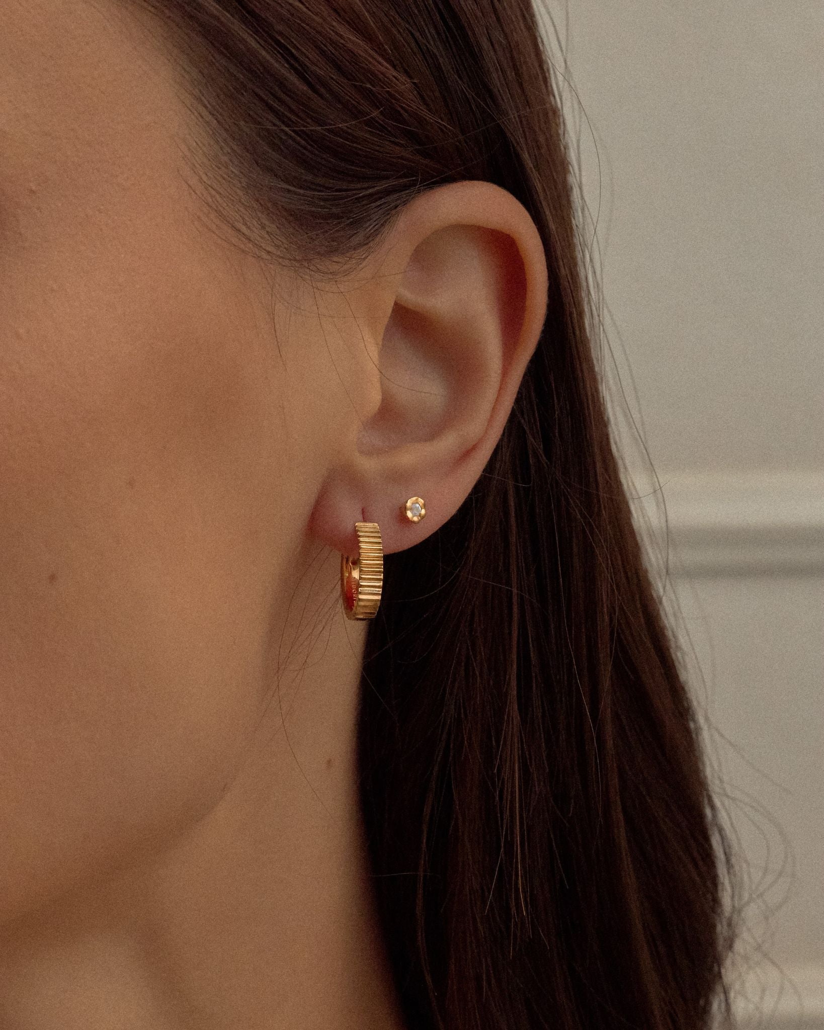 Mantra Medium Hoops - Midori Jewelry Co.