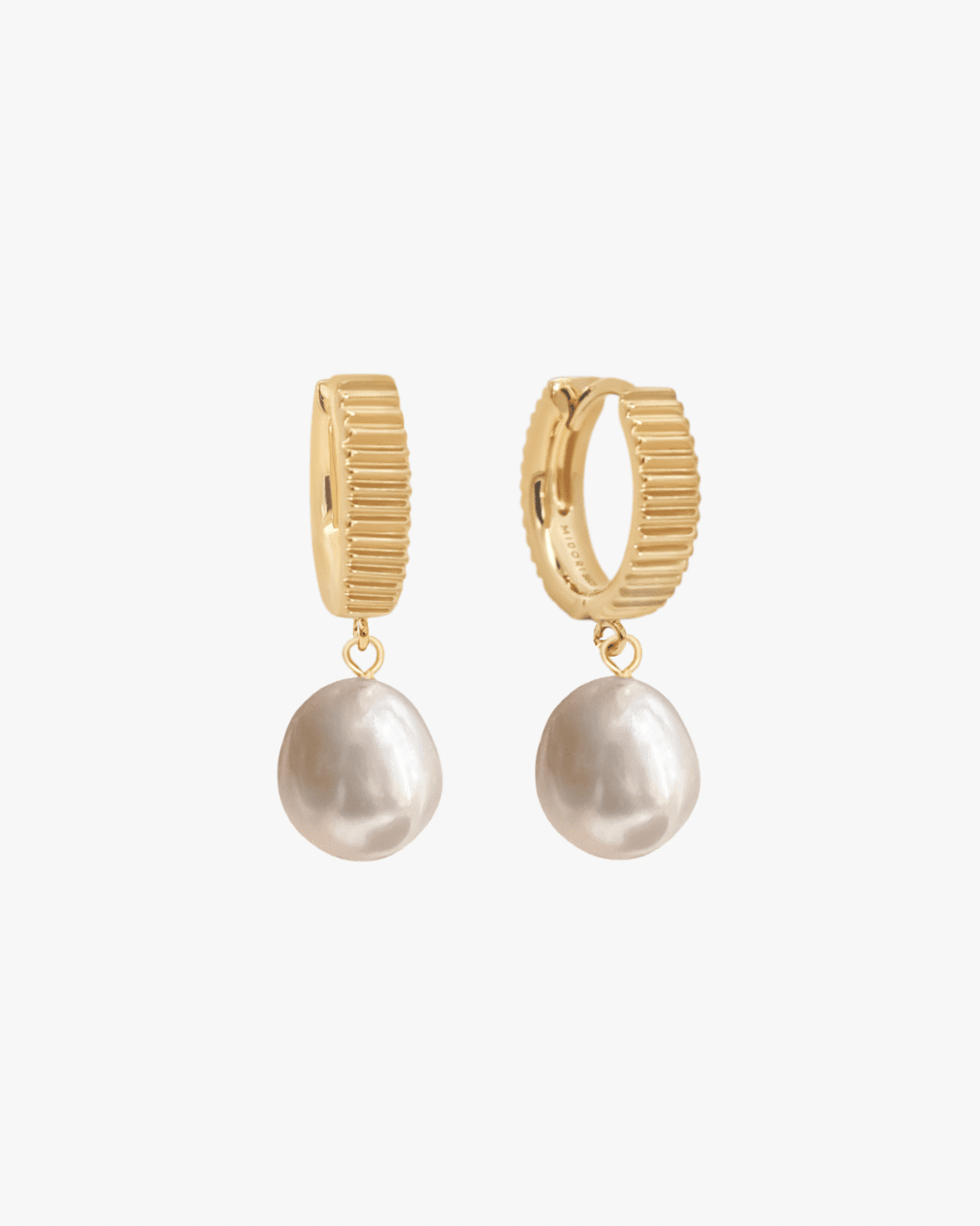 Mantra Pearl Hoops - Midori Jewelry Co.