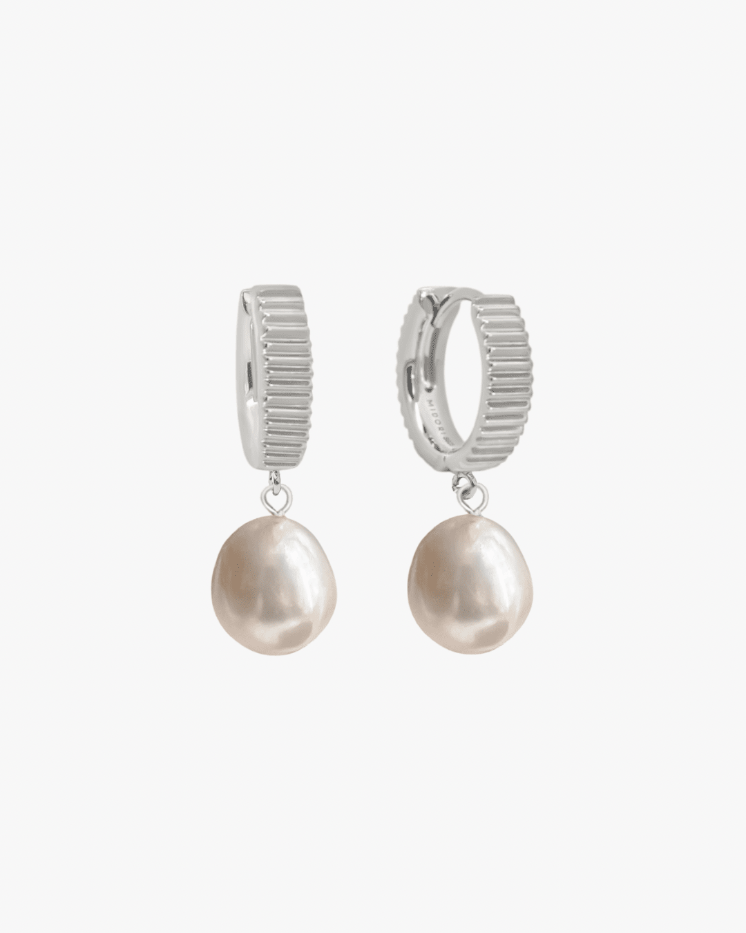 Mantra Pearl Hoops - Midori Jewelry Co.