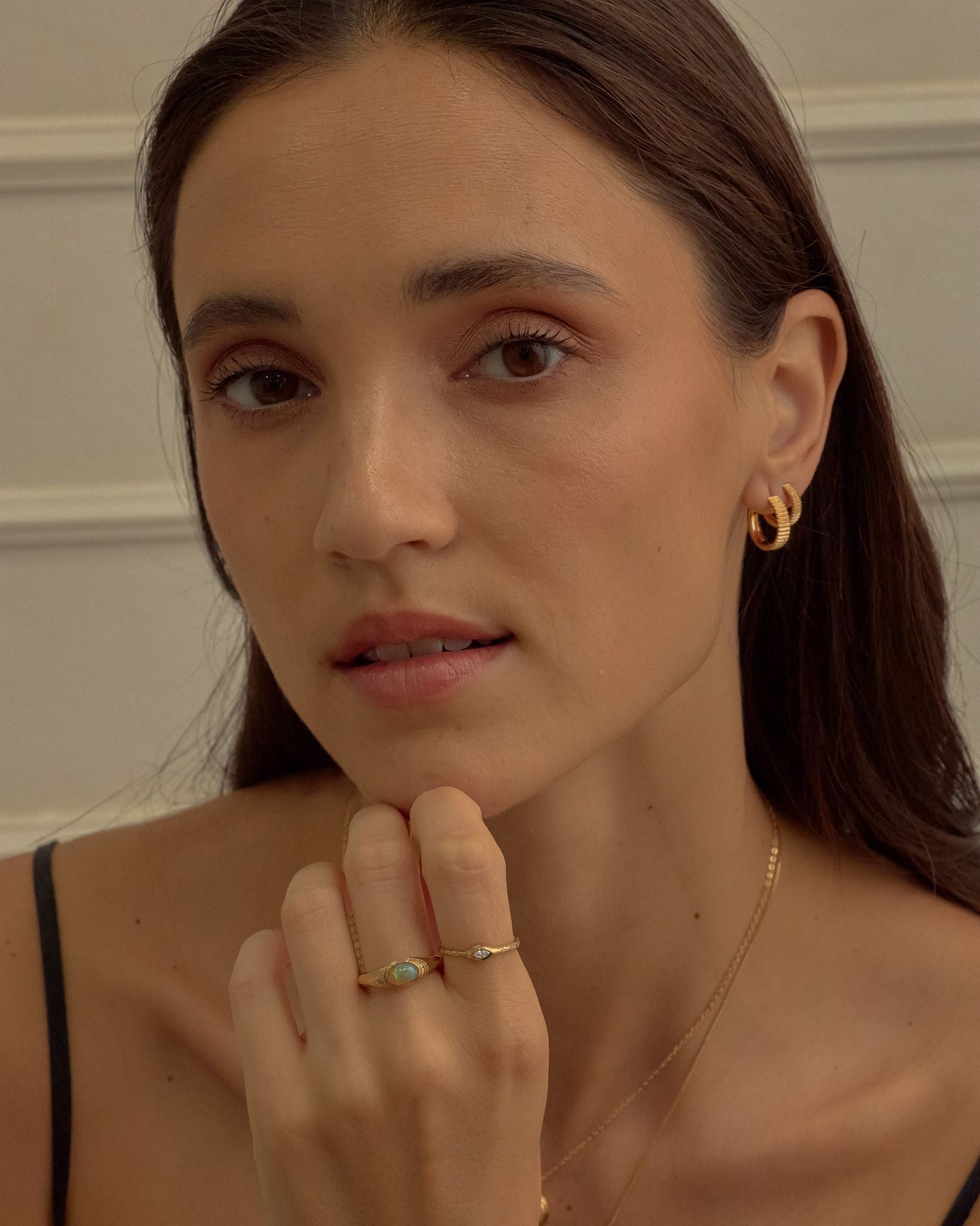 Mantra Small Hoops - Midori Jewelry Co.