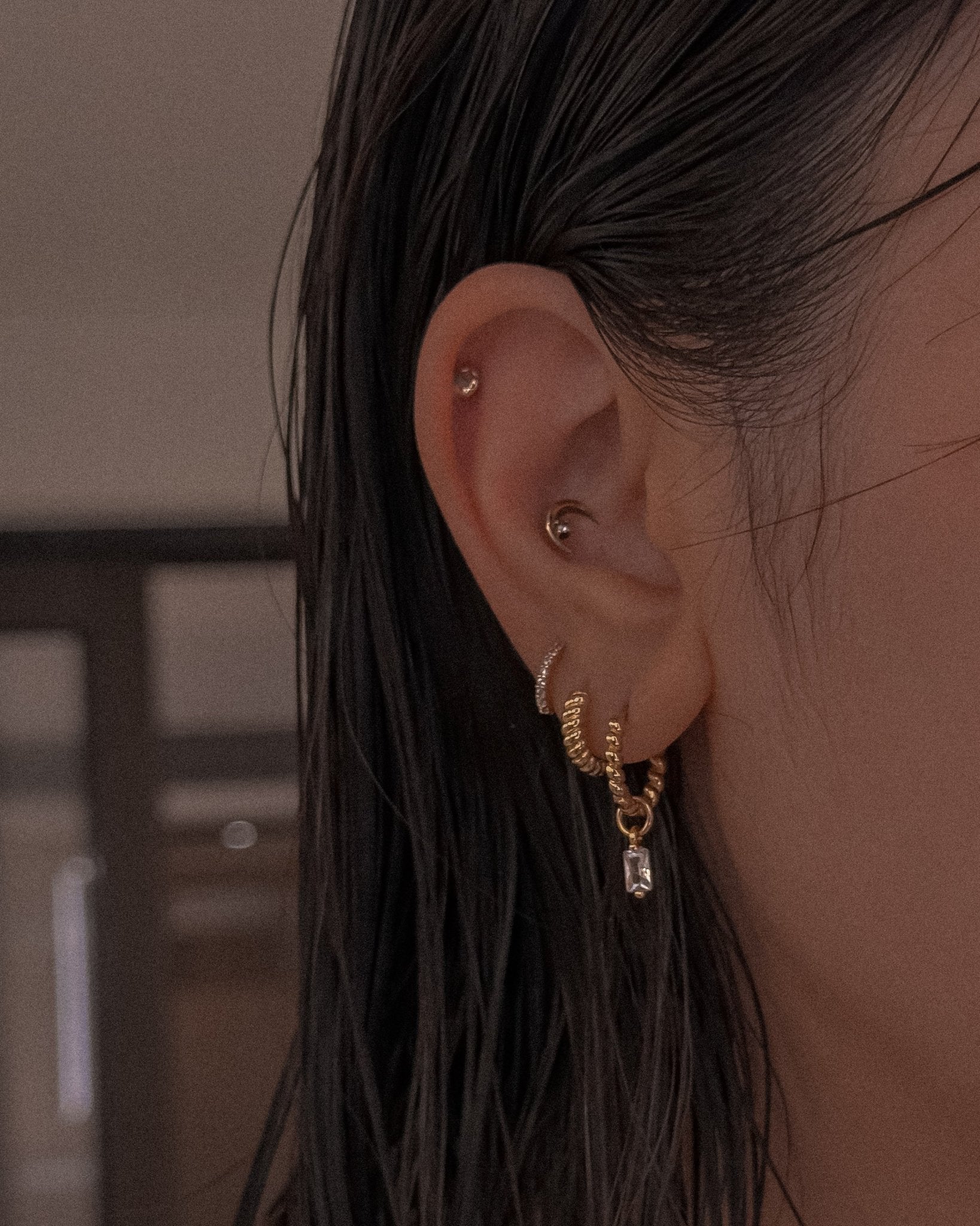 Mini Croissant Hoops - Midori Jewelry Co.