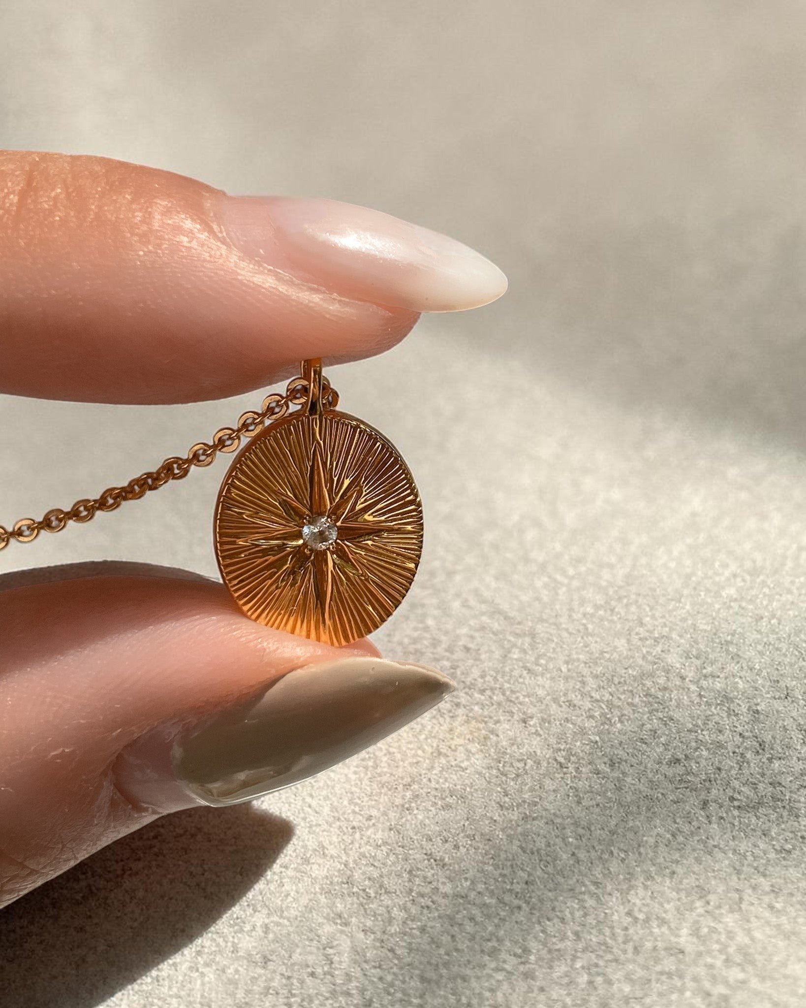 Moissanite North Star Pendant Necklace - Midori Jewelry Co.