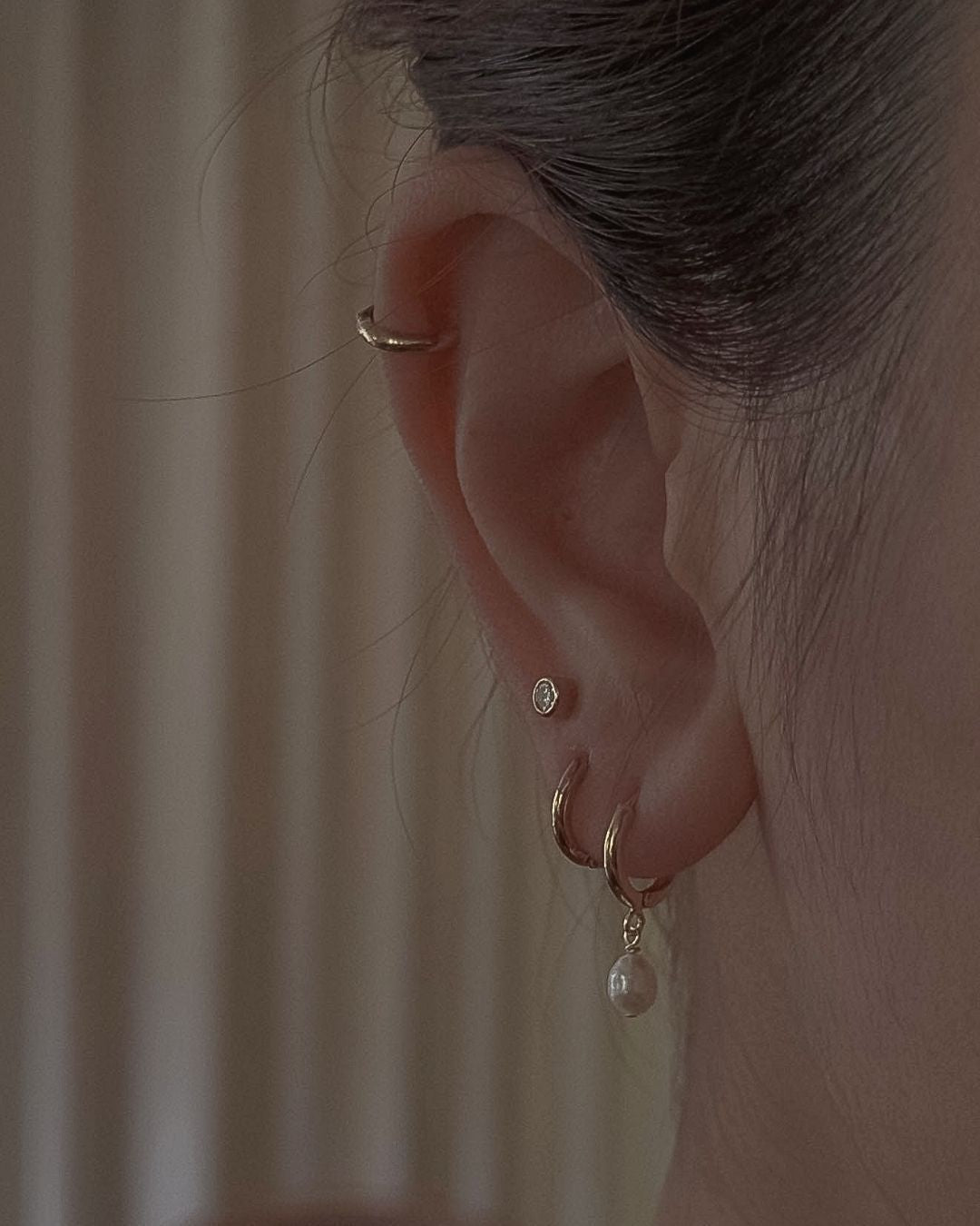 Petit Pearl Hoops - Midori Jewelry Co.