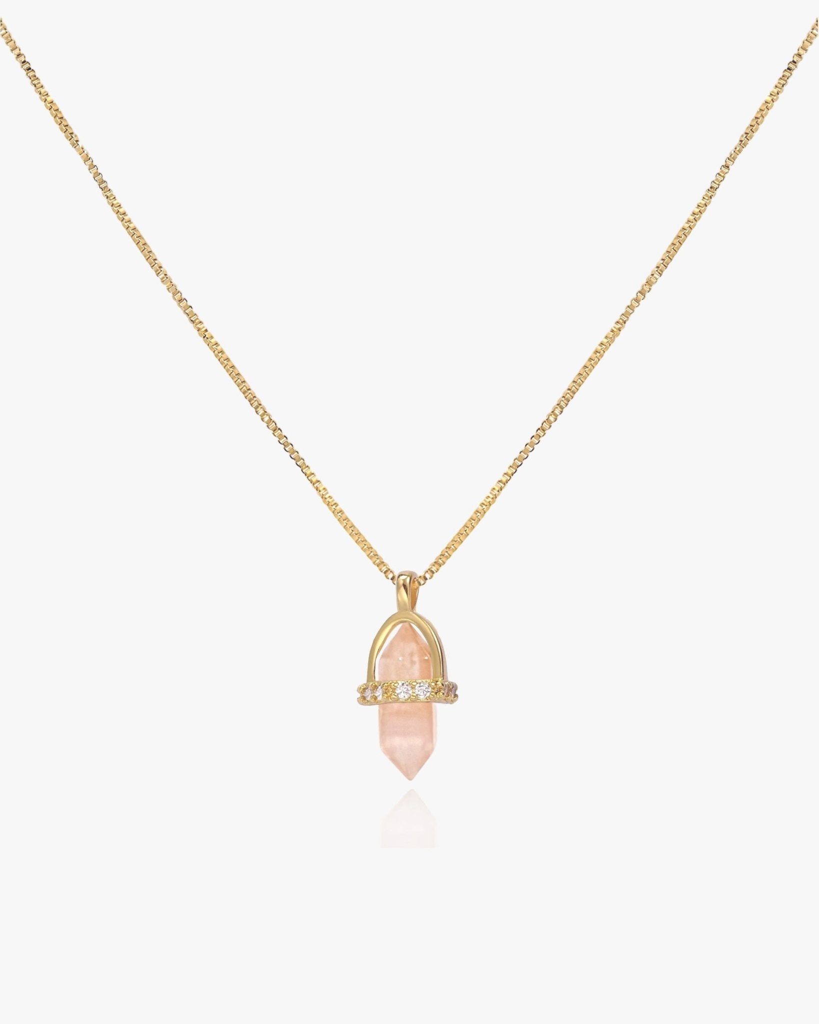 Rose Quartz Self - Love Necklace - Midori Jewelry Co.