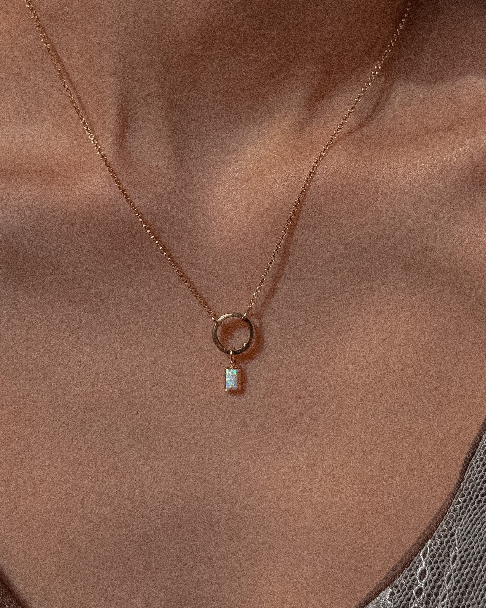 Round Charm Holder Necklace - Midori Jewelry Co.