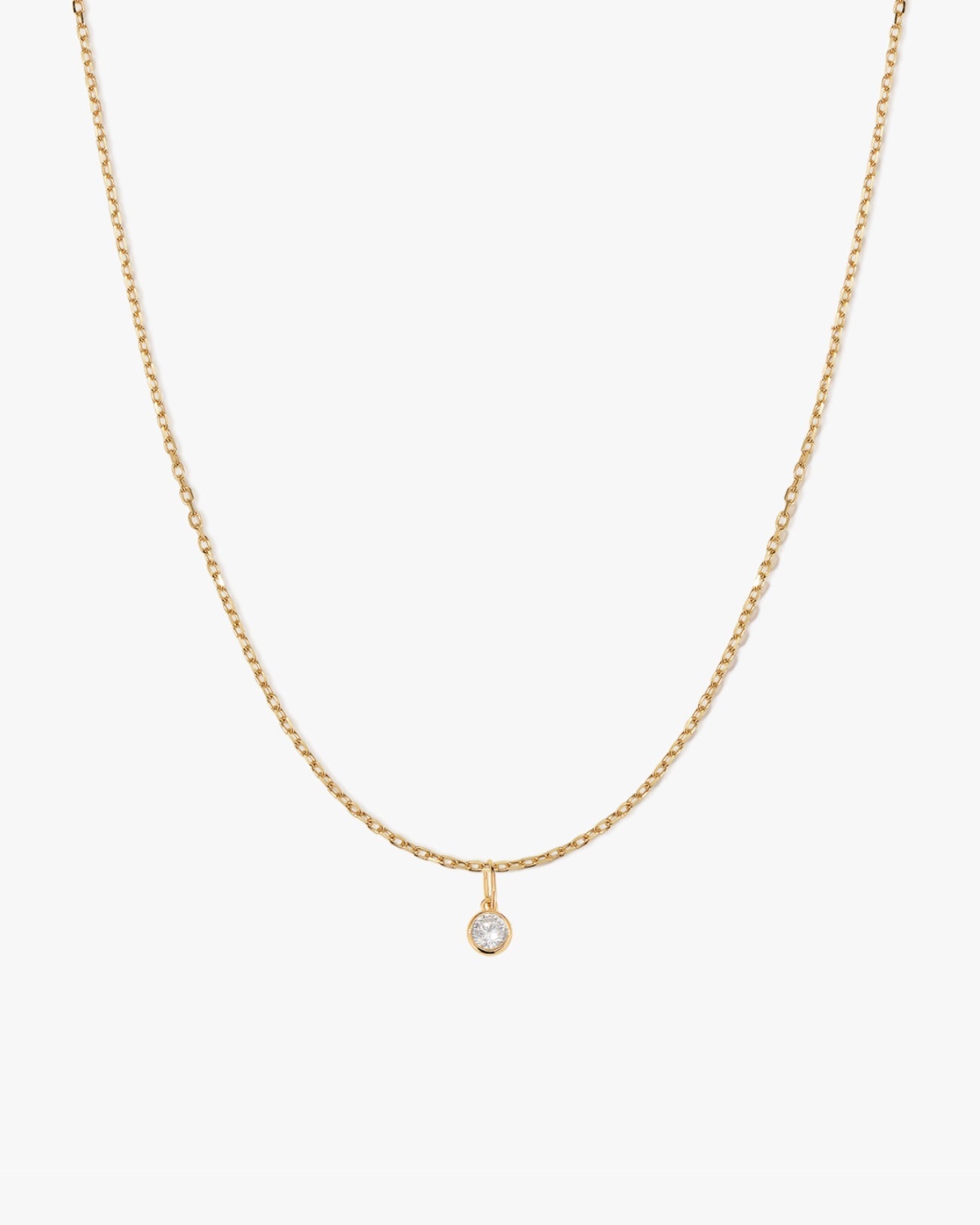 Round Diamond Charm Necklace - Midori Jewelry Co.