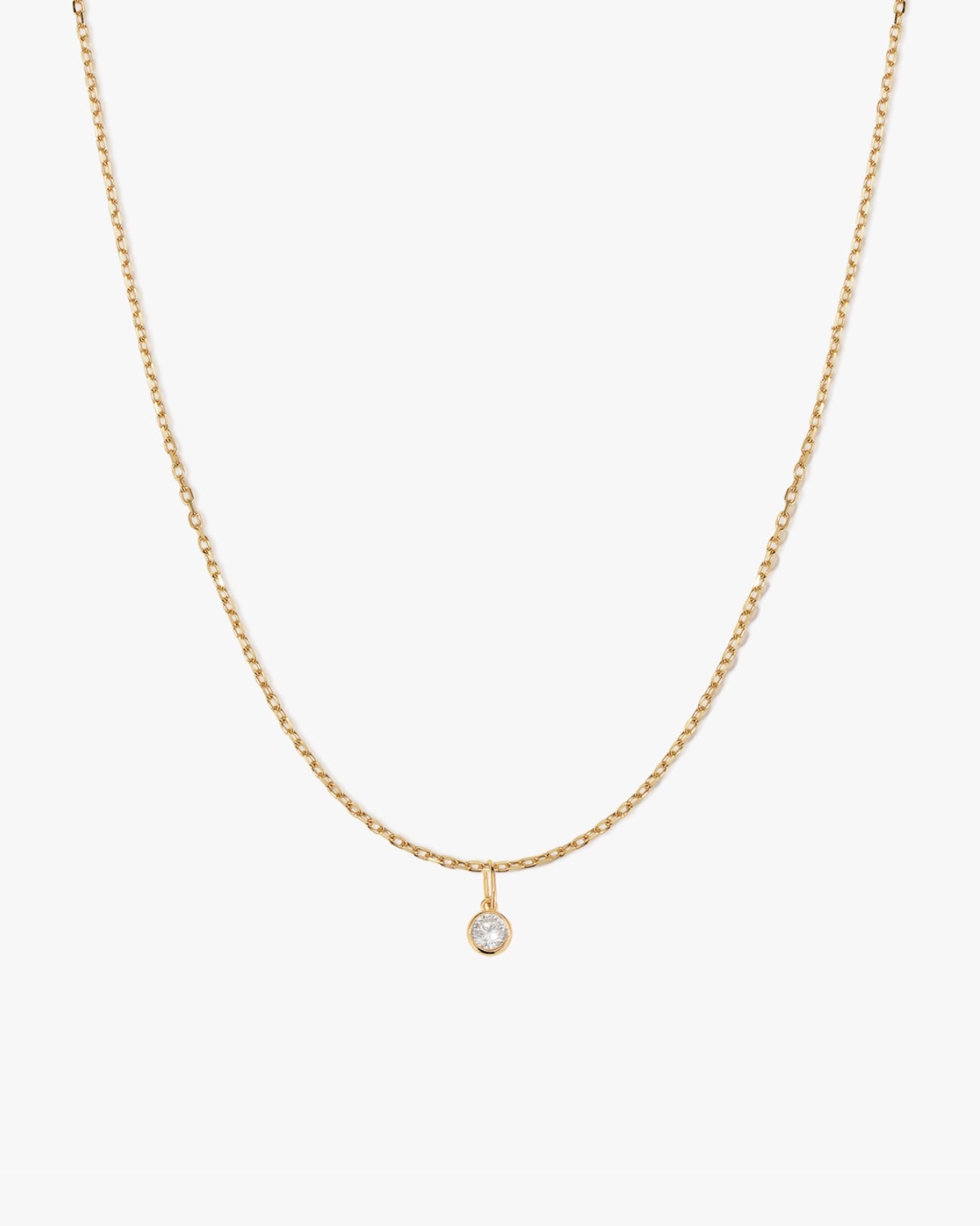 Round Diamond Charm Necklace - Midori Jewelry Co.