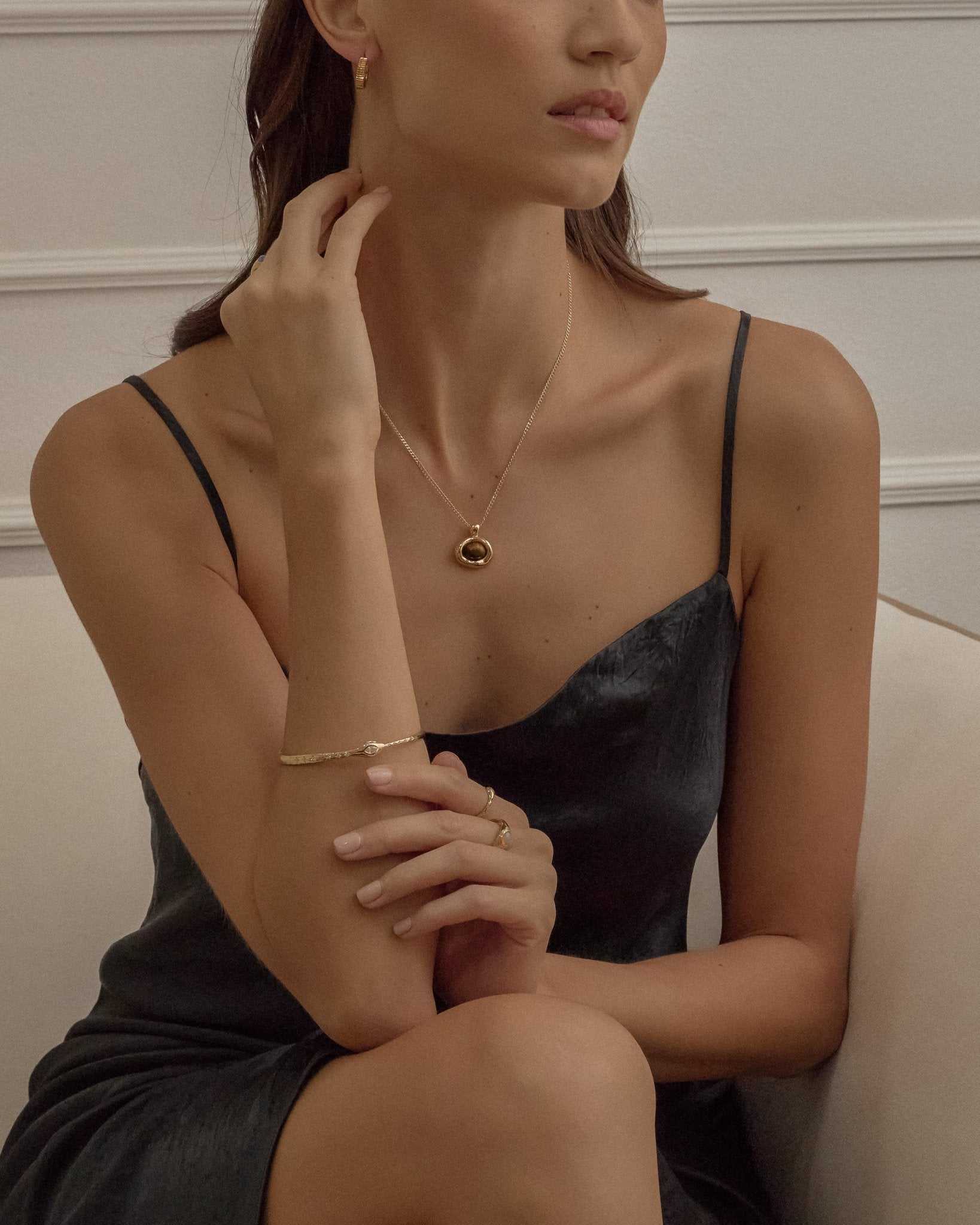 Sable Tiger Eye Necklace - Midori Jewelry Co.