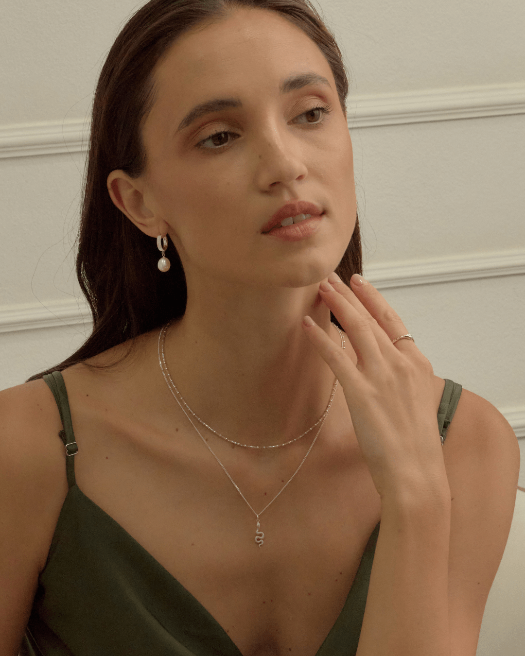 Satellite Chain Necklace in Silver - Midori Jewelry Co.