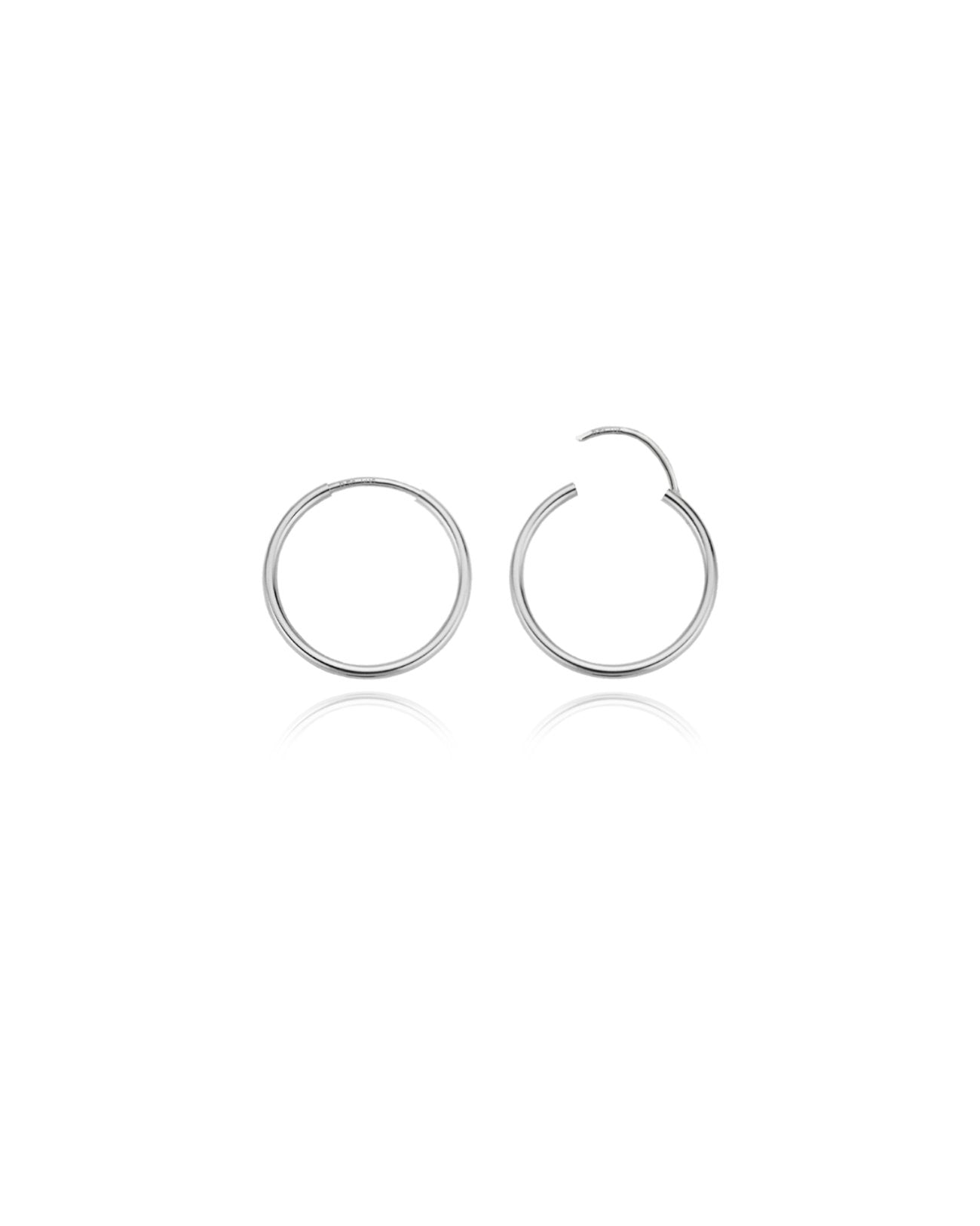 Small Thin Infinite Hoops in Silver - Midori Jewelry Co.