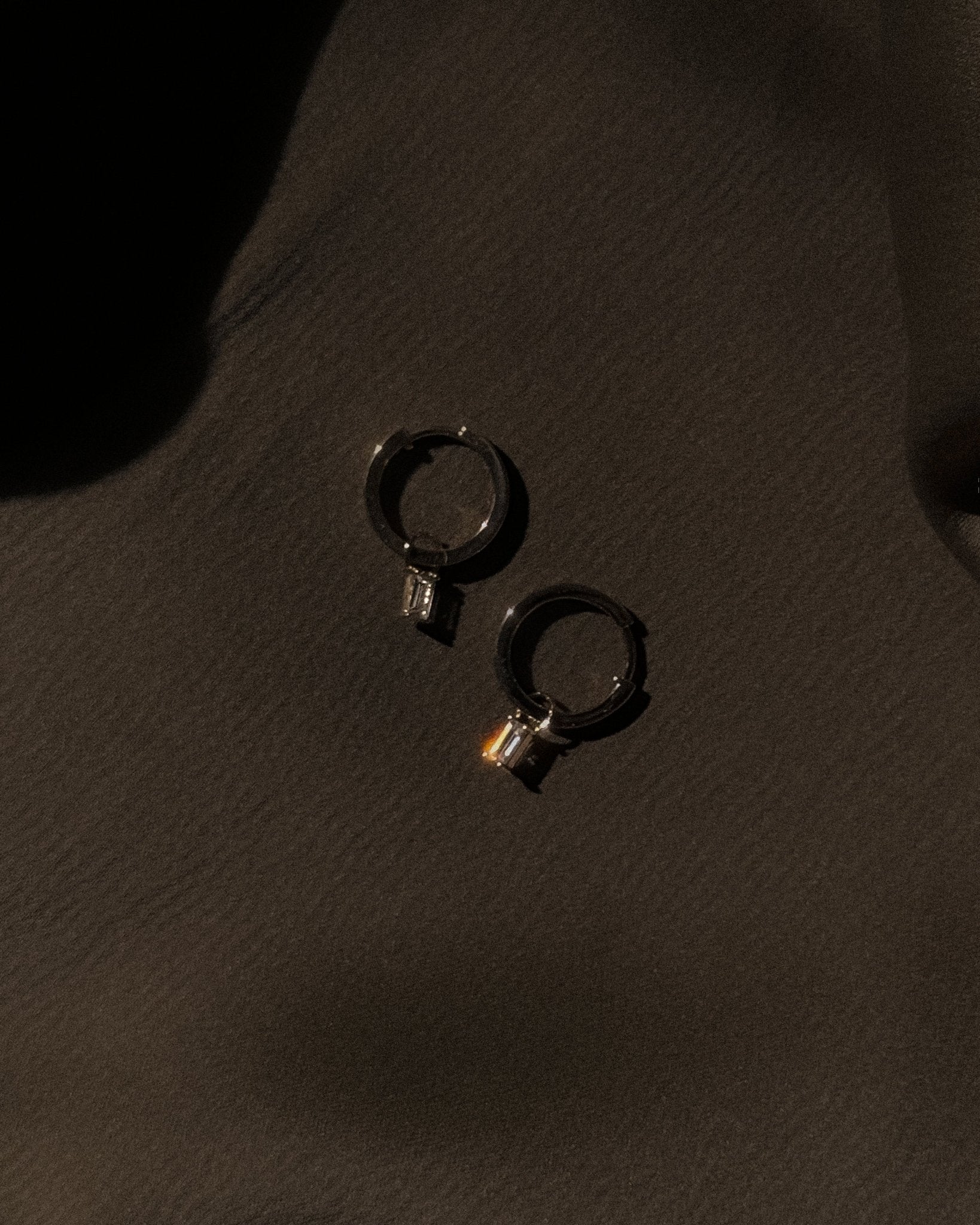 White Topaz Hoop Earring - Midori Jewelry Co.