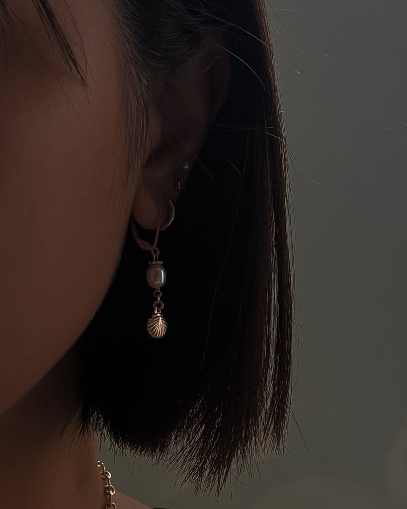 Asari Pearl Drop Earrings / Gold-Filled - Midori Jewelry Co.
