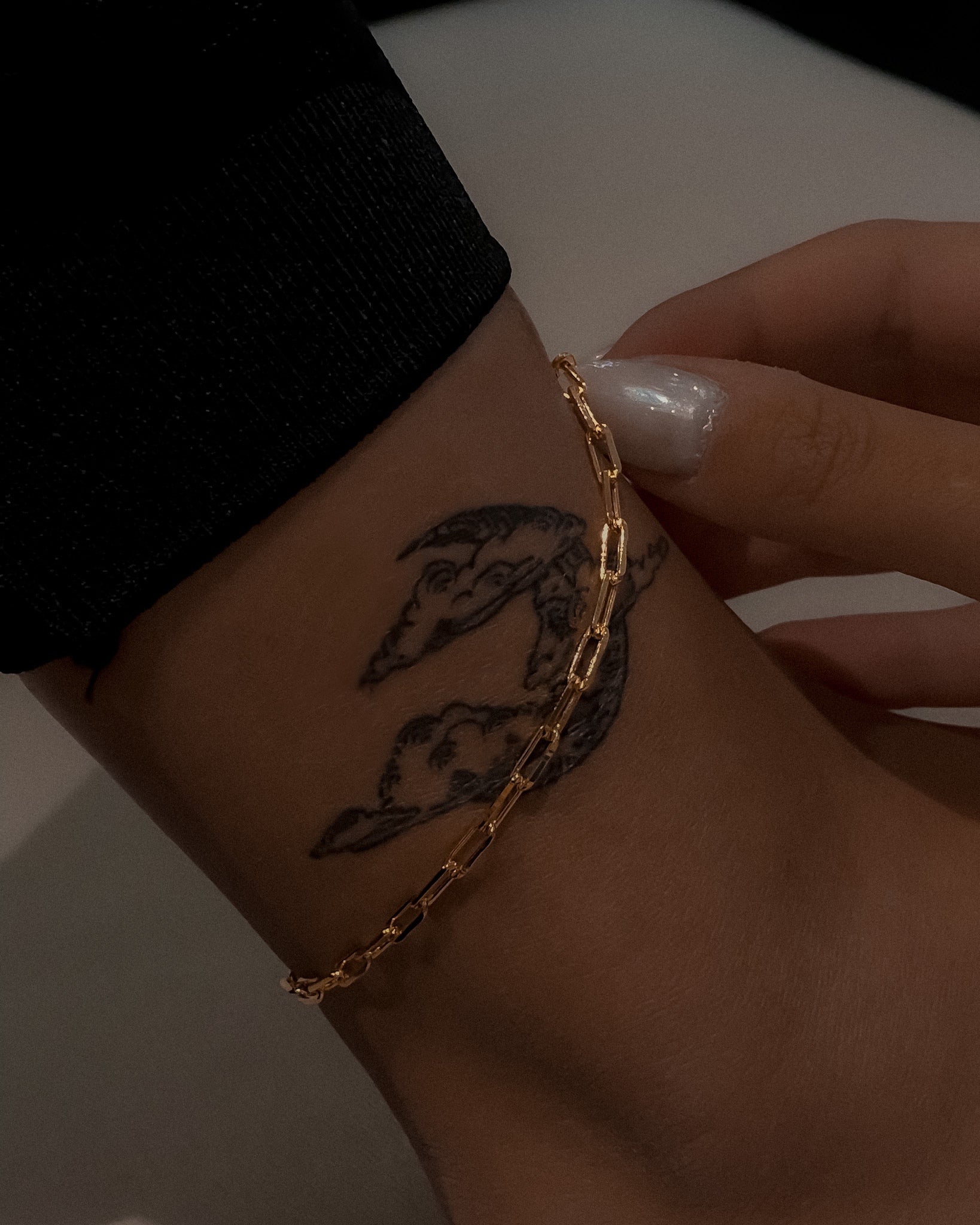 Aubrey Paperclip Chain Anklet / Gold-Filled - Midori Jewelry Co.