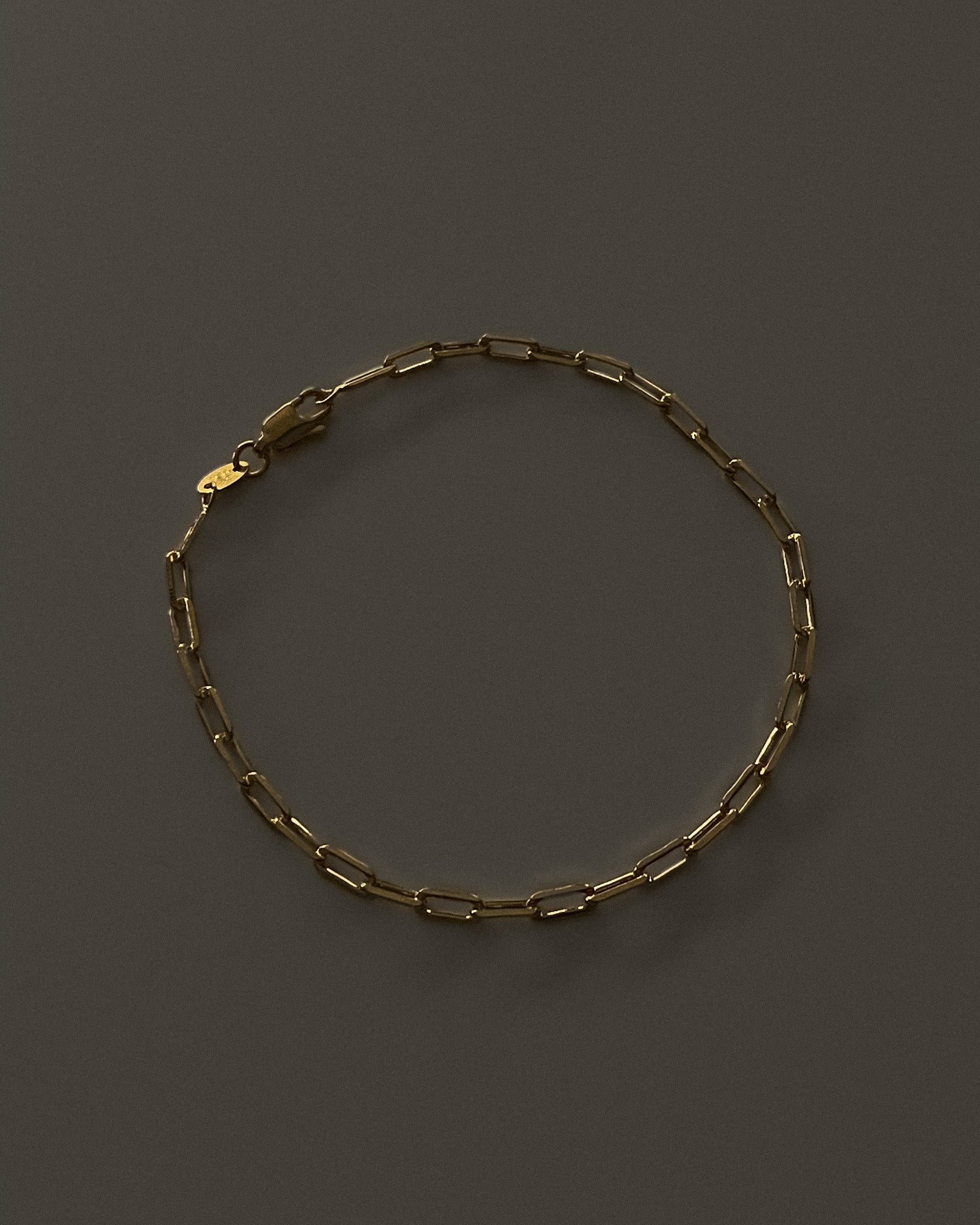 Aubrey Paperclip Chain Anklet / Gold-Filled - Midori Jewelry Co.