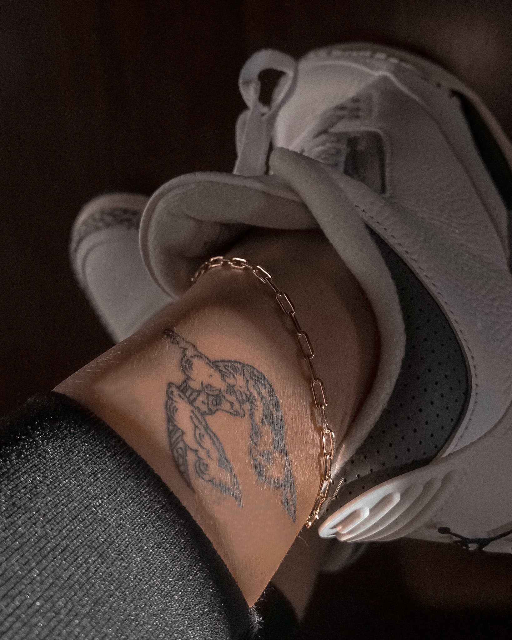 Aubrey Paperclip Chain Anklet / Gold-Filled - Midori Jewelry Co.