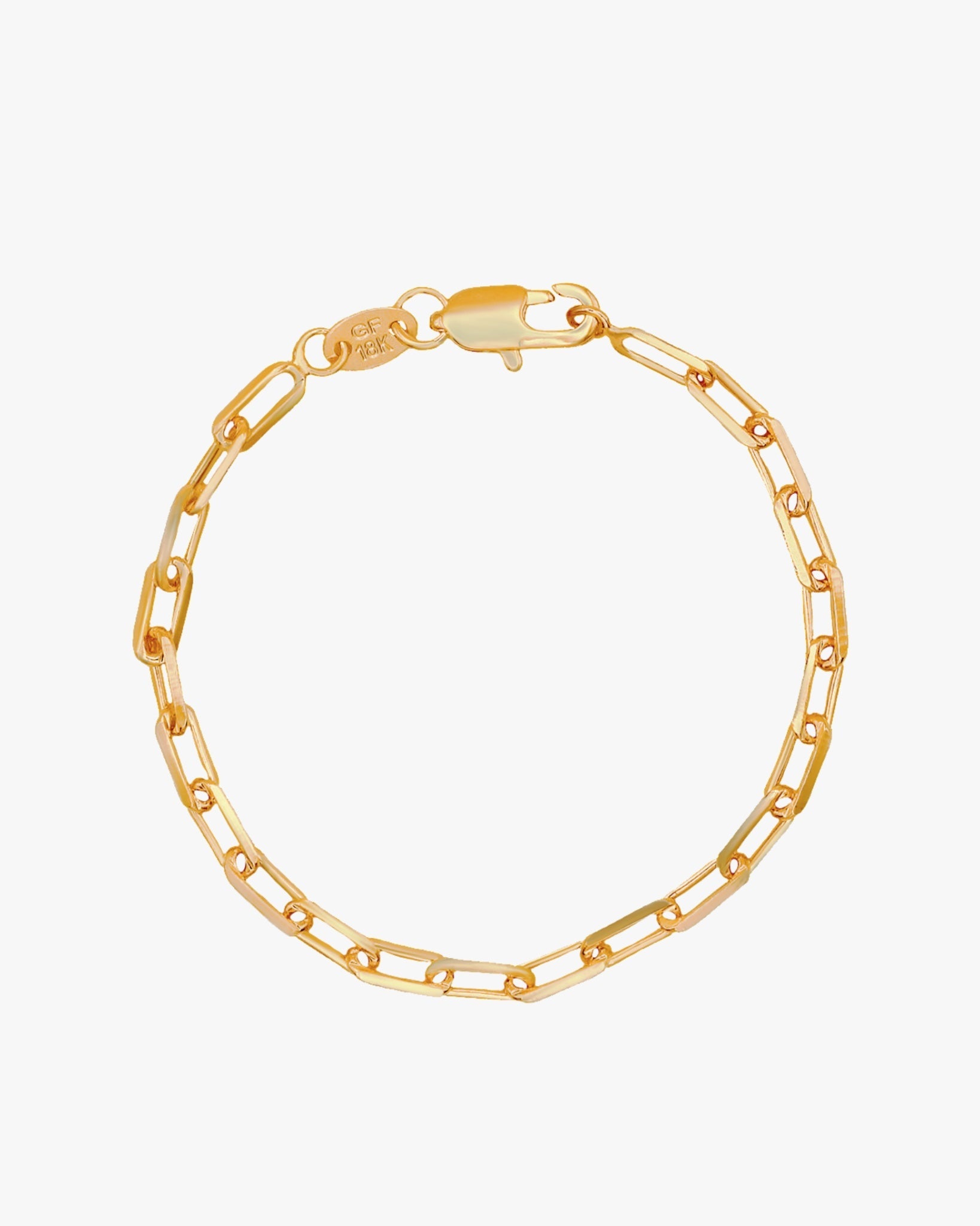 Aubrey Paperclip Chain Anklet / Gold-Filled - Midori Jewelry Co.