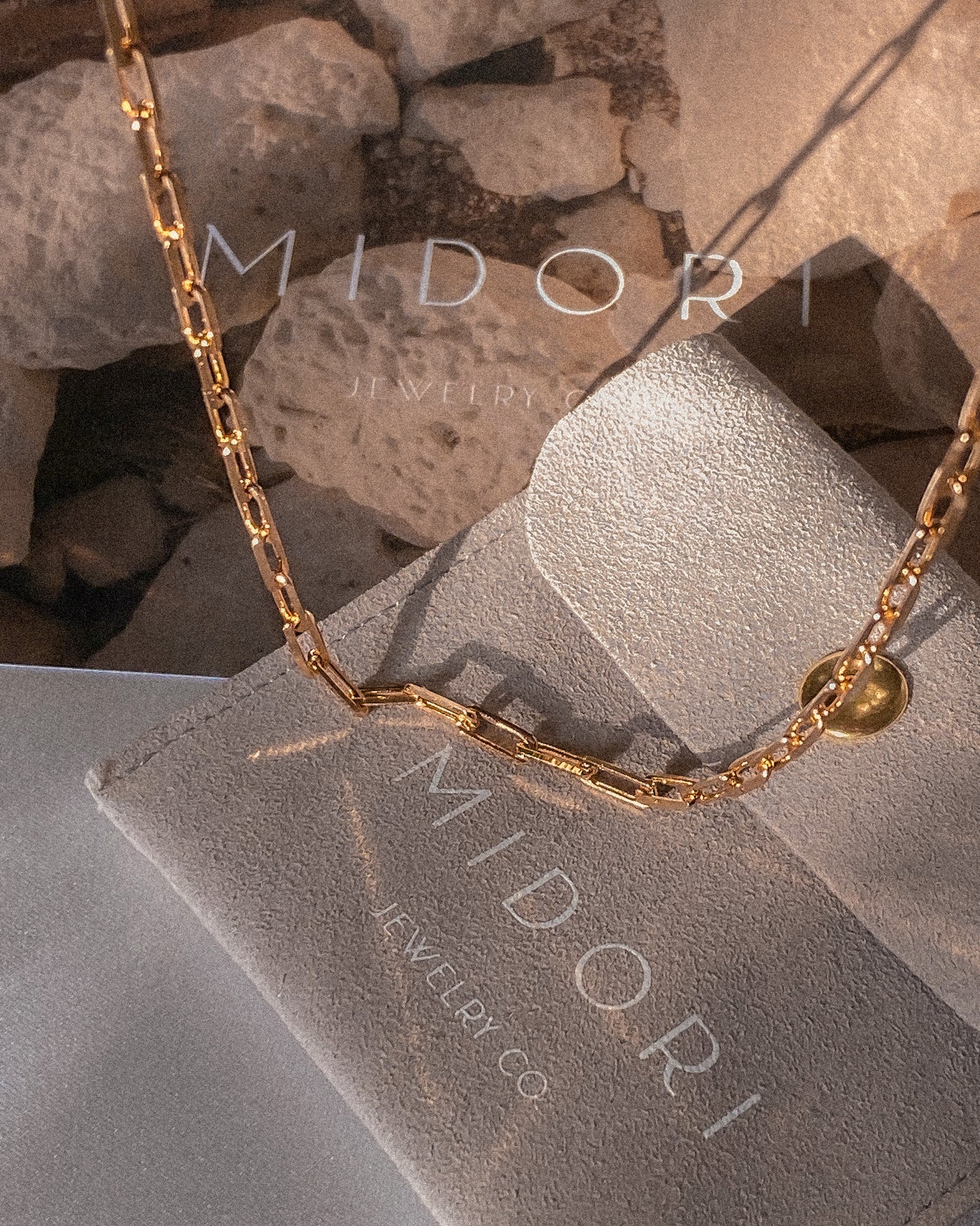 Aubrey Paperclip Chain Necklace / Gold-Filled - Midori Jewelry Co.