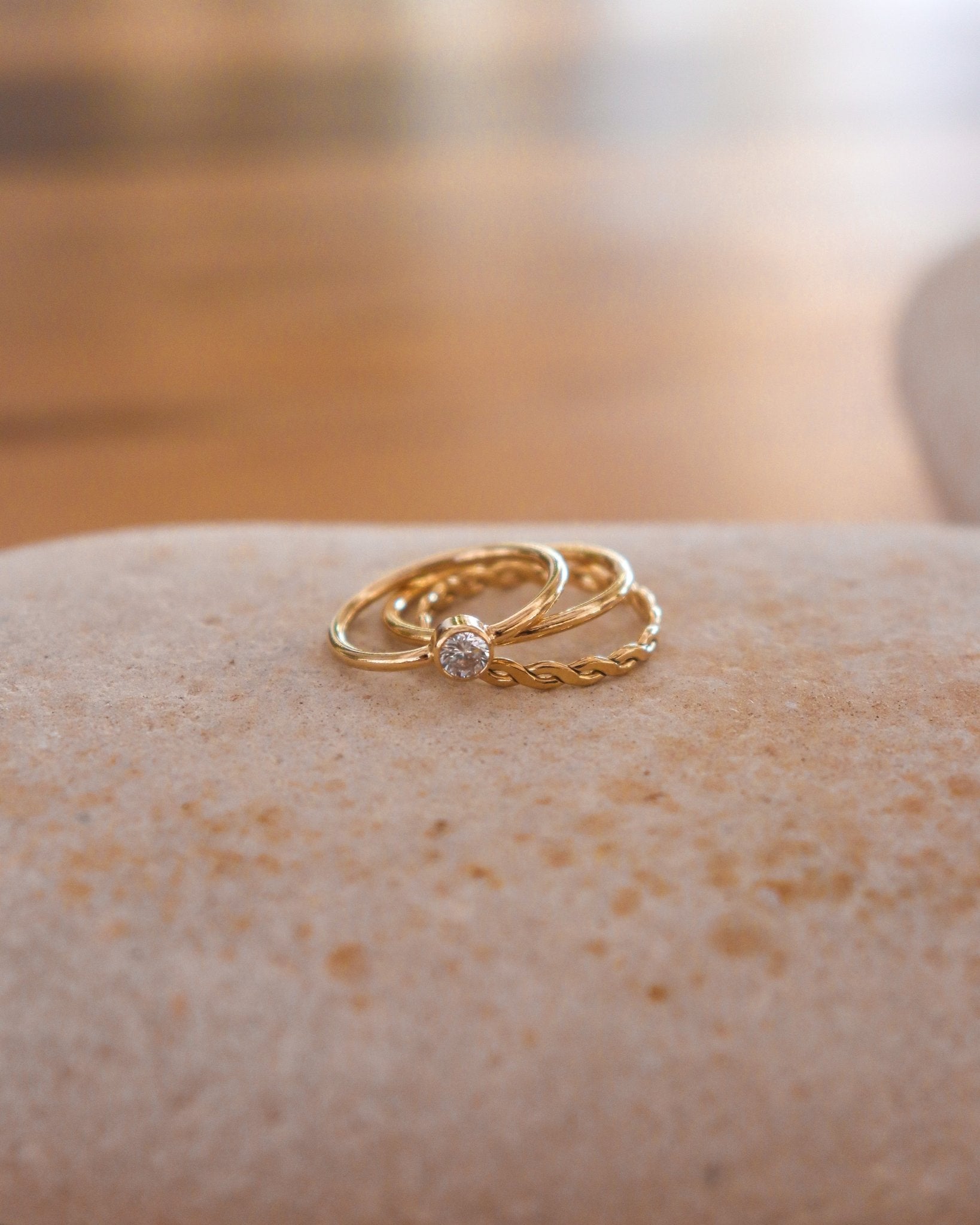 Stacking Rings Braided Rope Ring / Gold-Filled Midori Jewelry Co.