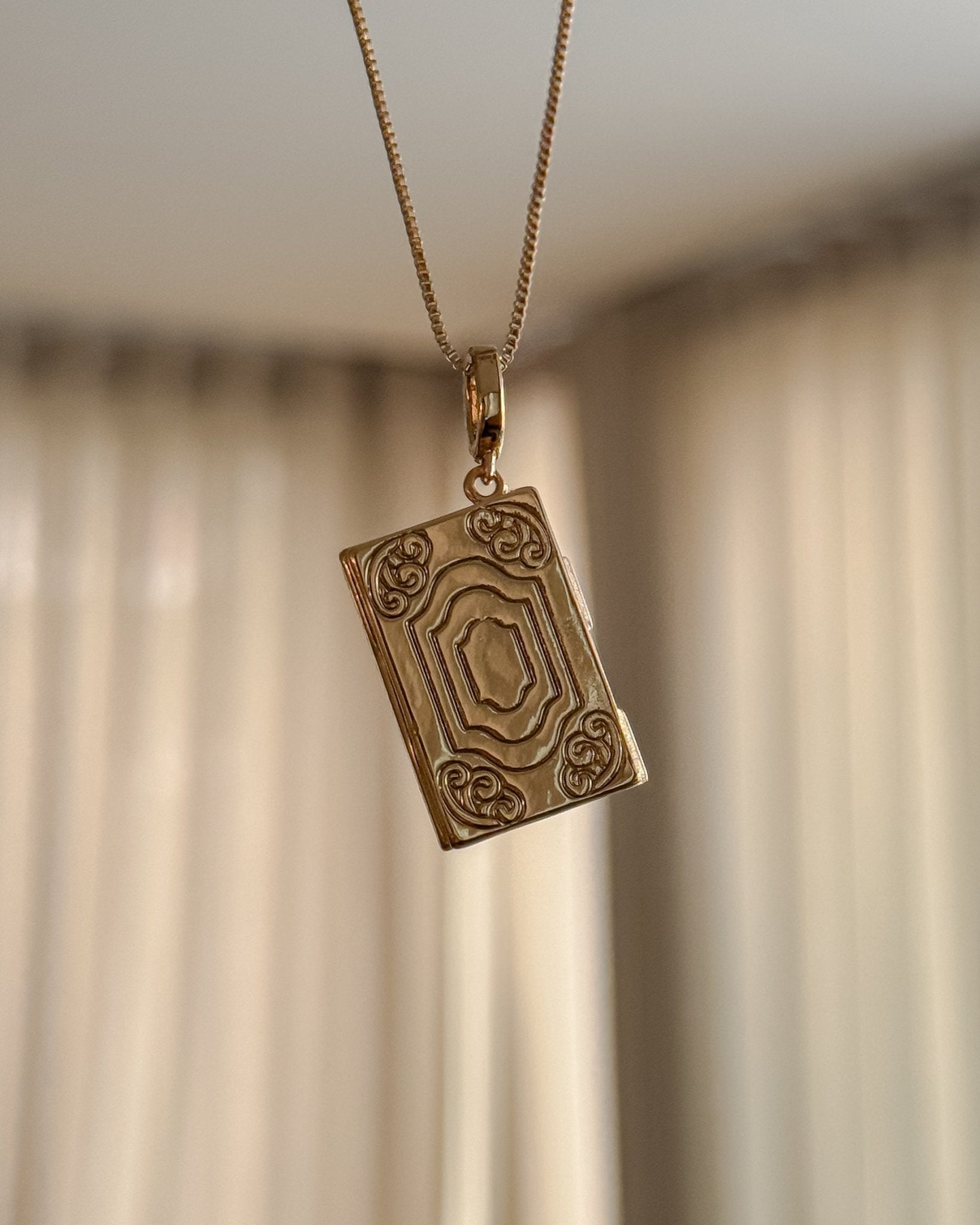 Celestial Book Locket Necklace / Gold-Filled - Midori Jewelry Co.
