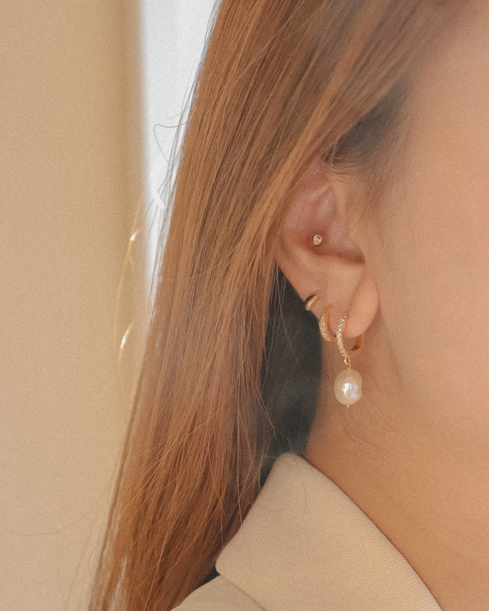 Pearl Earrings Charlotte Pearl Hoops / Gold-Filled Midori Jewelry Co.