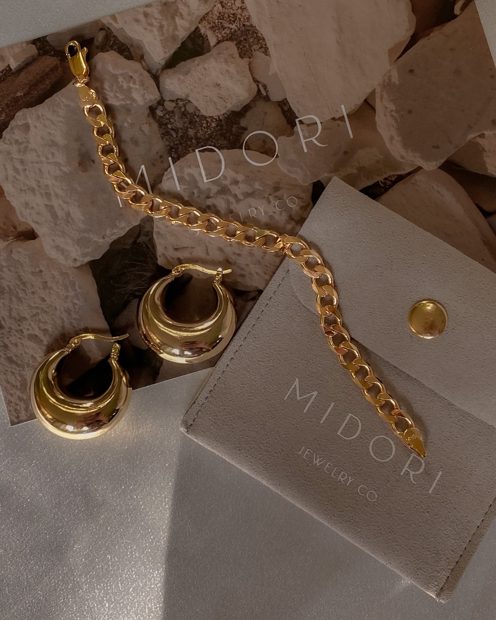 Chunky Athena Bracelet / Gold-Filled - Midori Jewelry Co.