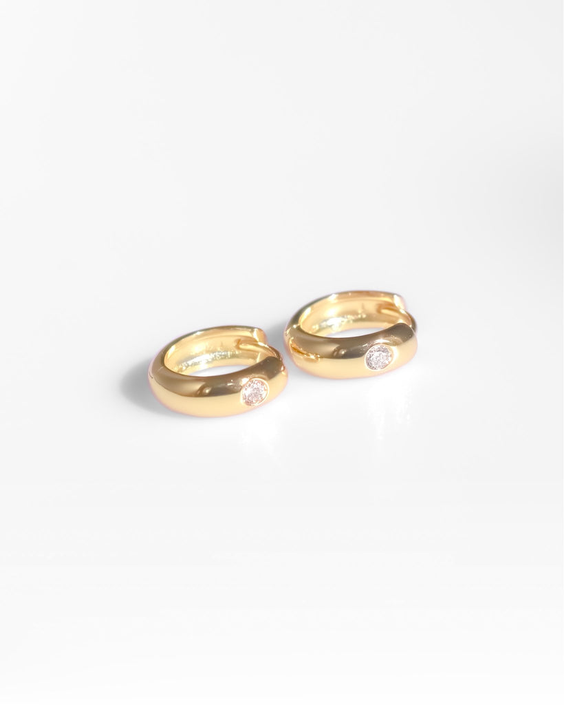 Cleo Huggie Hoops / Gold-Filled - Midori Jewelry Co.