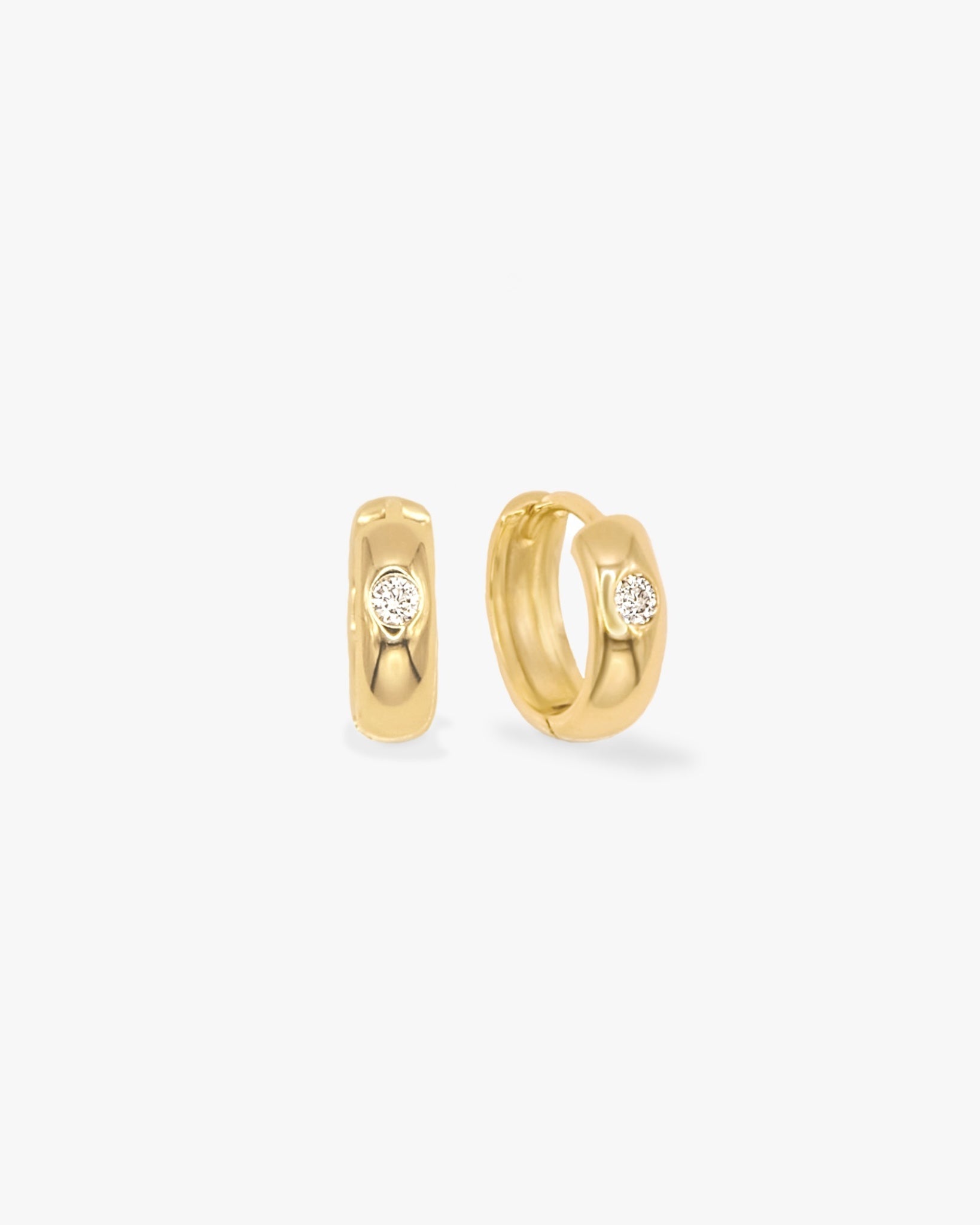 Cleo Huggie Hoops / Gold-Filled - Midori Jewelry Co.