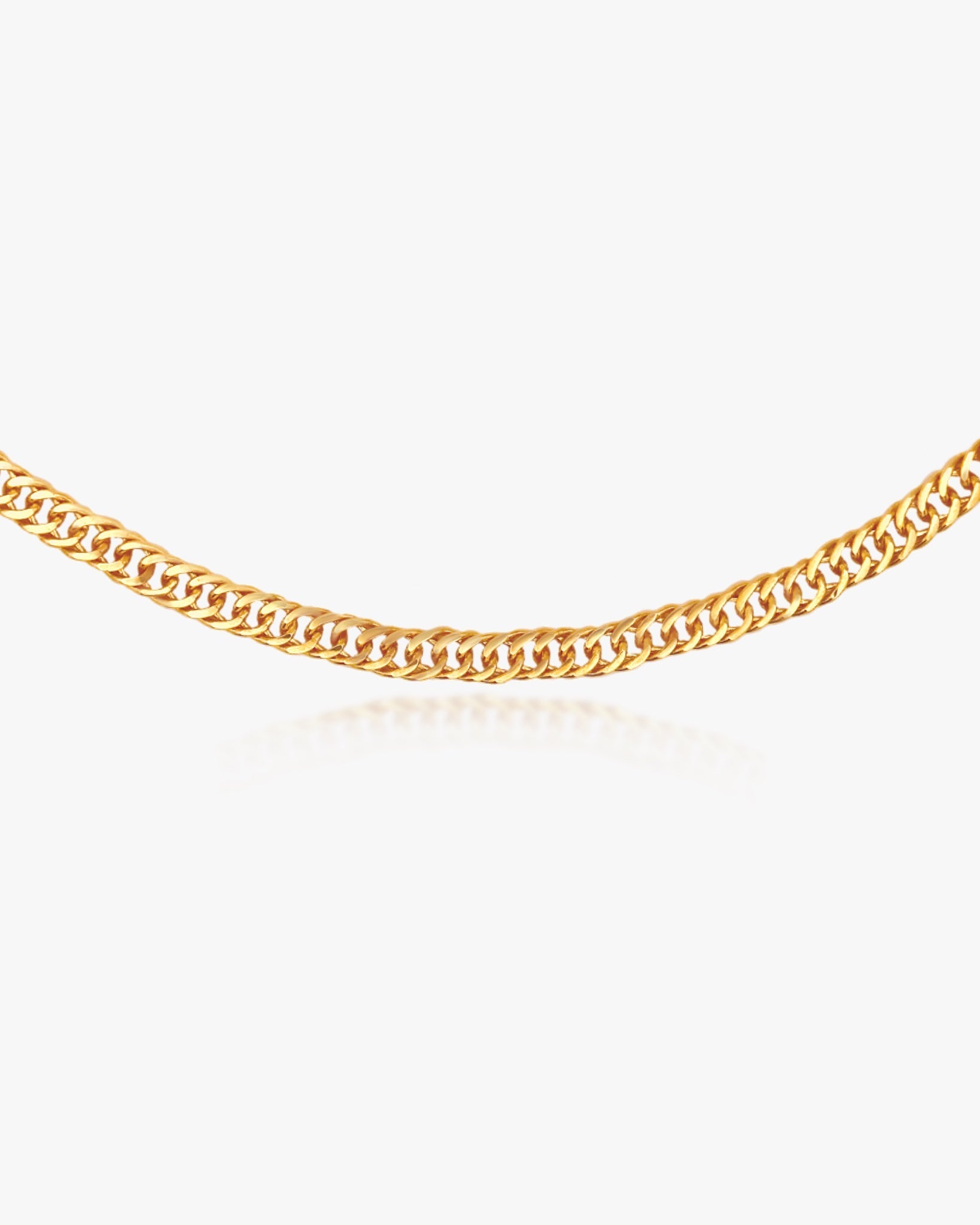 Double Cuban Chain Choker Necklace / Gold-Filled - Midori Jewelry Co.