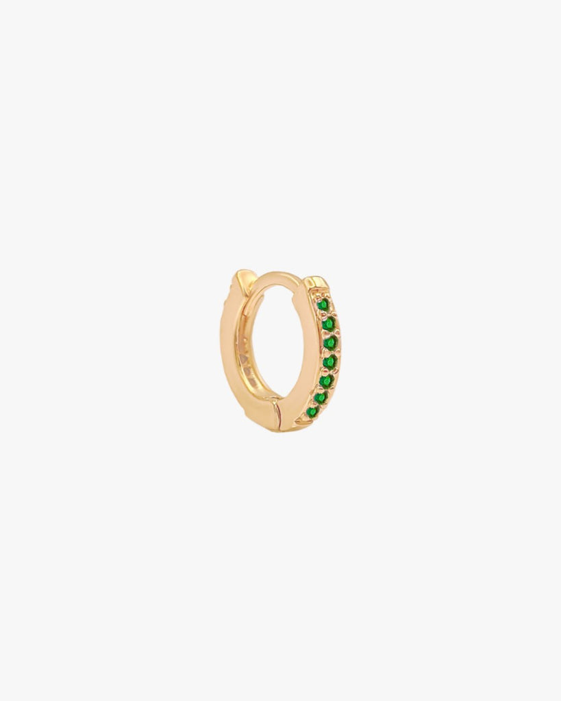 Emerald Pavé Hoop / Gold-Filled - Midori Jewelry Co.