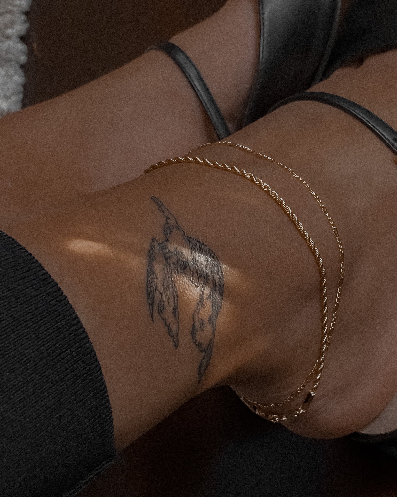 Figaro Chain Anklet / Gold-Filled - Midori Jewelry Co.