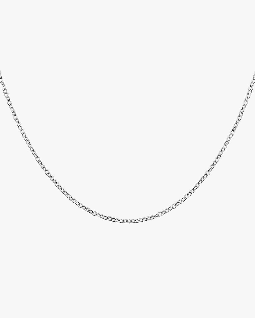 Flat Cable Chain Necklace / Sterling Silver - Midori Jewelry Co.