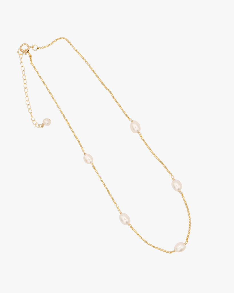 Gabi Pearl Choker Necklace / Gold-Filled - Midori Jewelry Co.