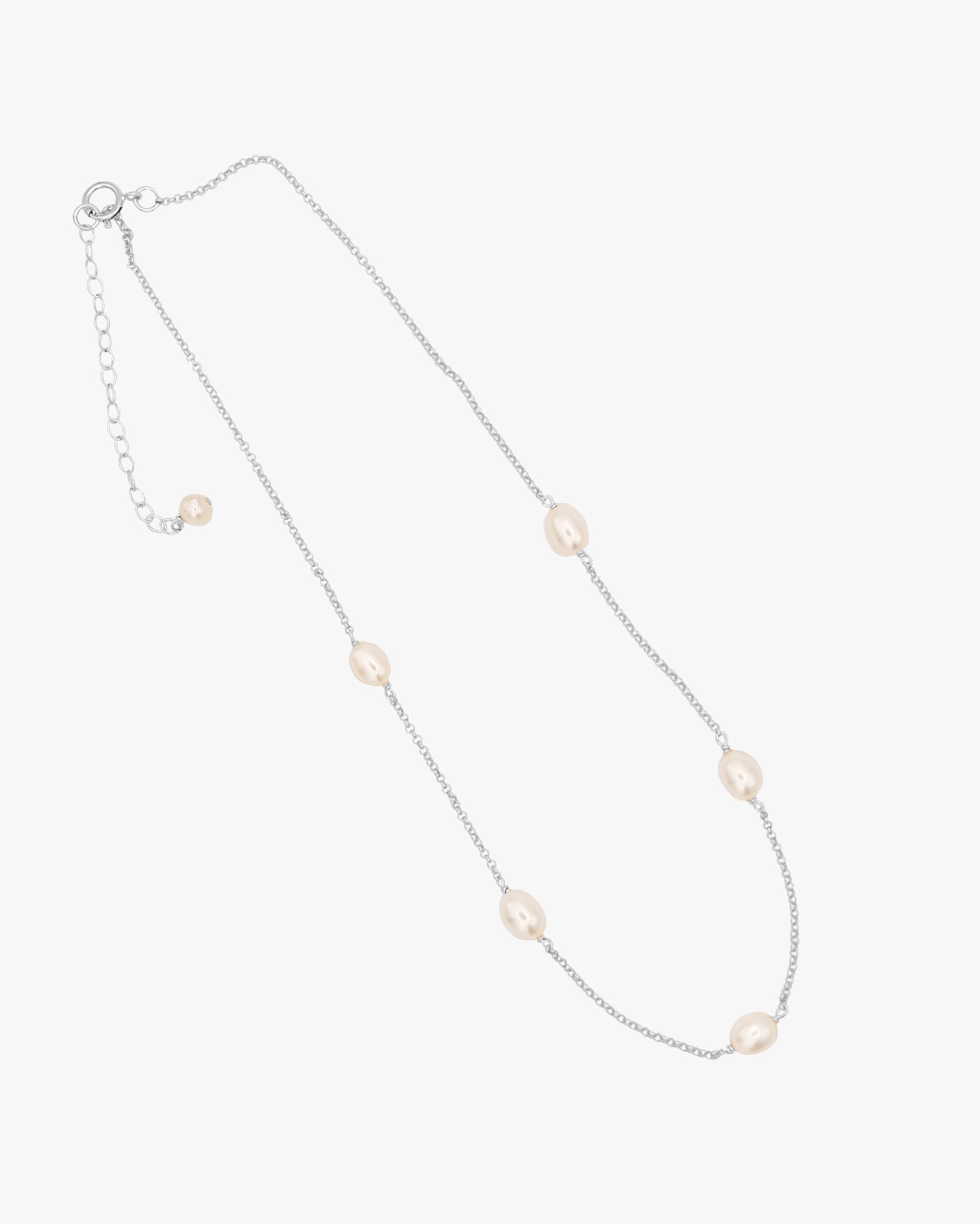 Gabi Pearl Choker Necklace / Sterling Silver - Midori Jewelry Co.