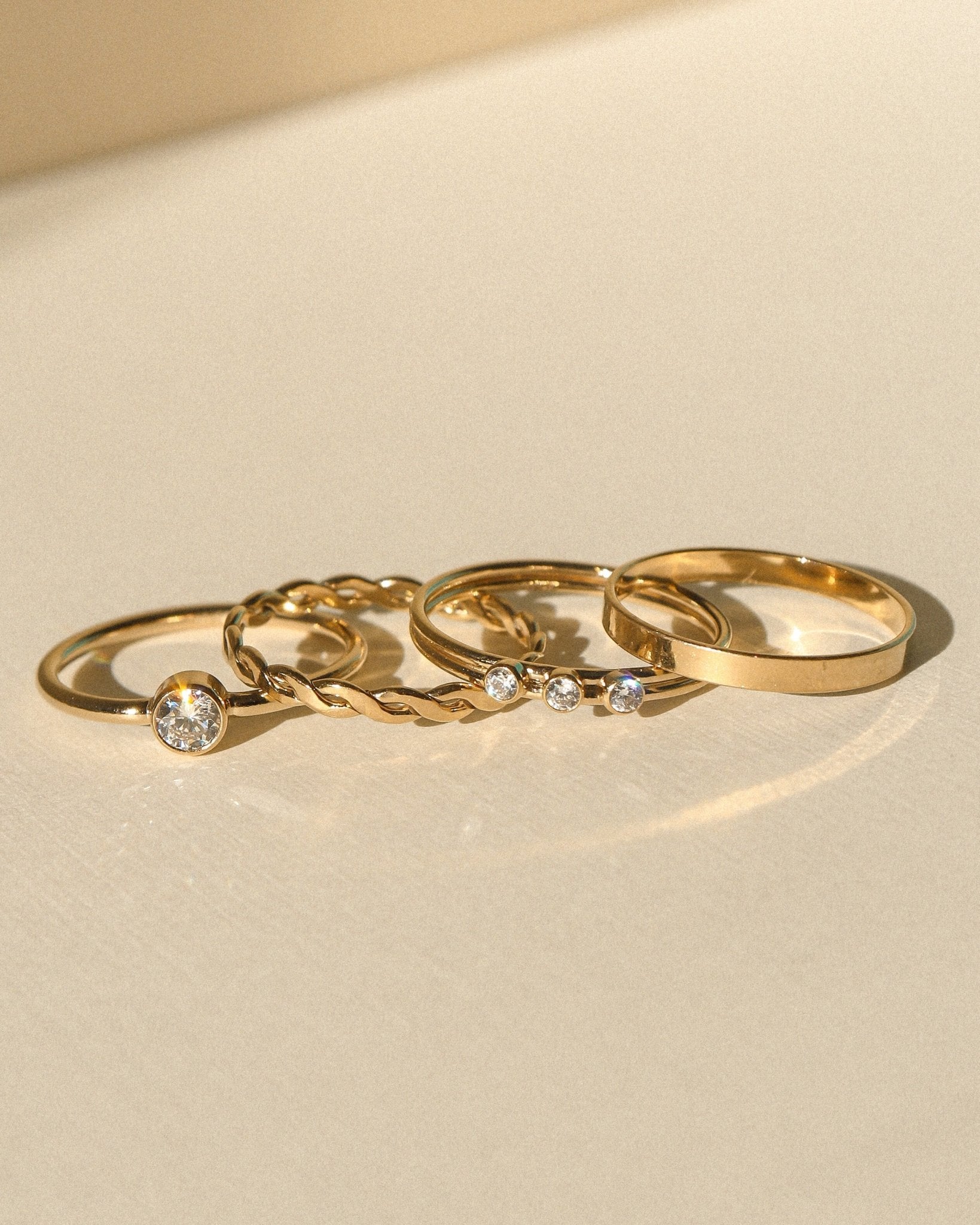 Stacking Rings Genevieve Thin Cigar Band Ring / Gold-Filled Midori Jewelry Co.